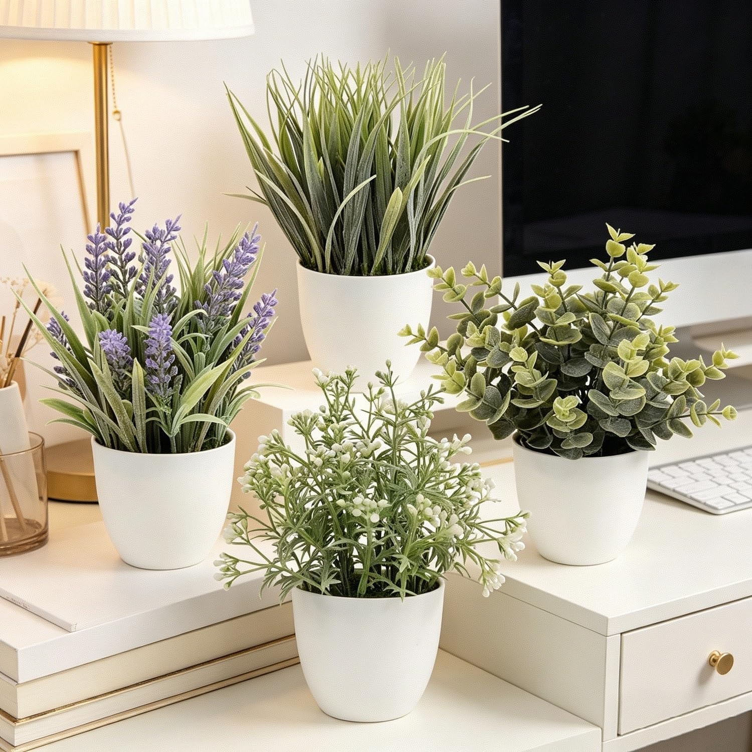 Photo 1 of Meiibcreat Artificial Plants (4 Pack)