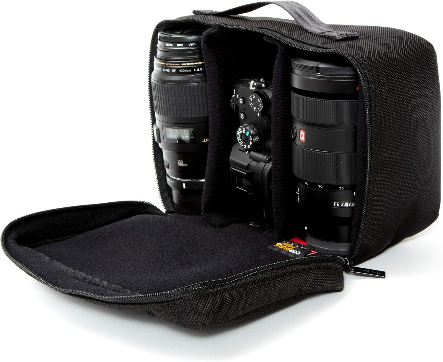 Manhattan Portage ISO CAMERA BAG (Black, photographer, soft padding, hook and loop, camera compartments, water-resistant, soft fabric lining, 1680D)
