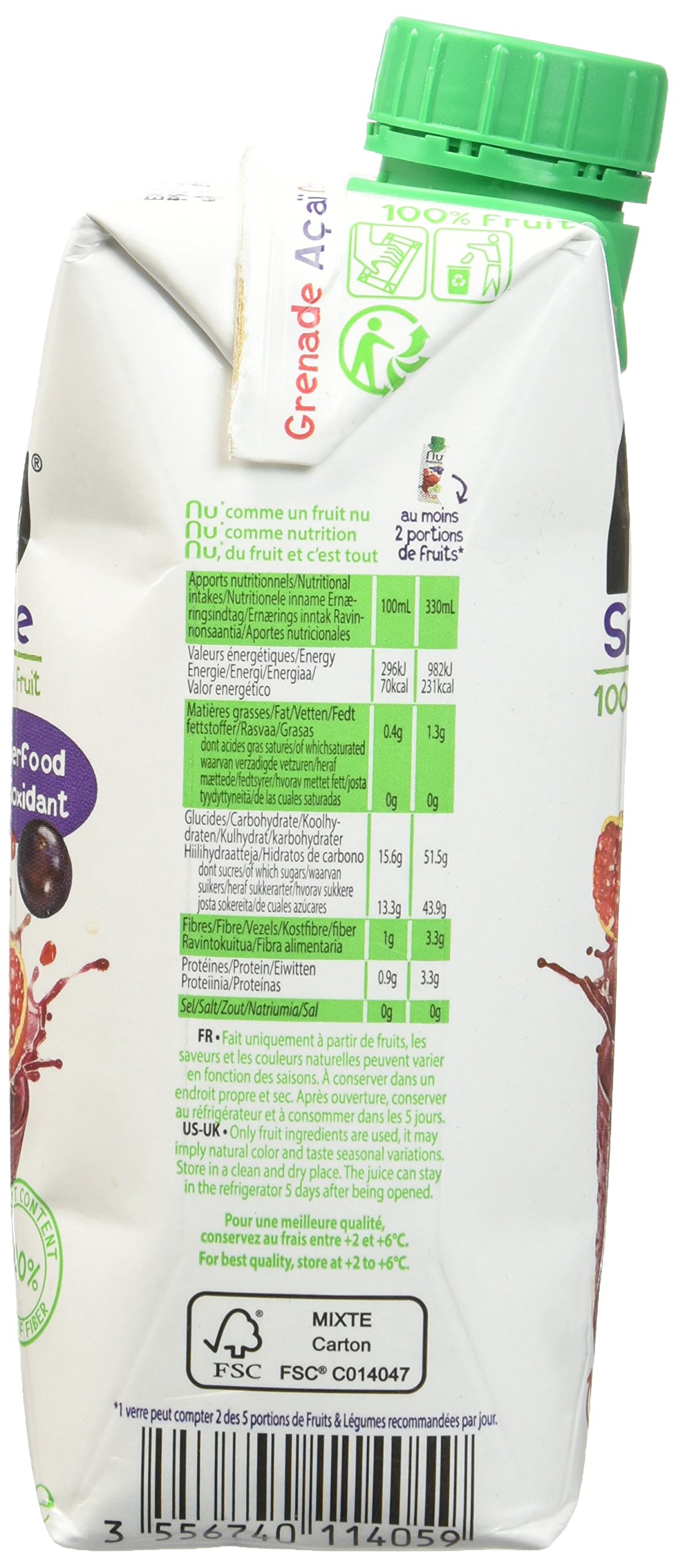 Nu Smoothie - Grenade Acaï Cranberry - 12x33cl