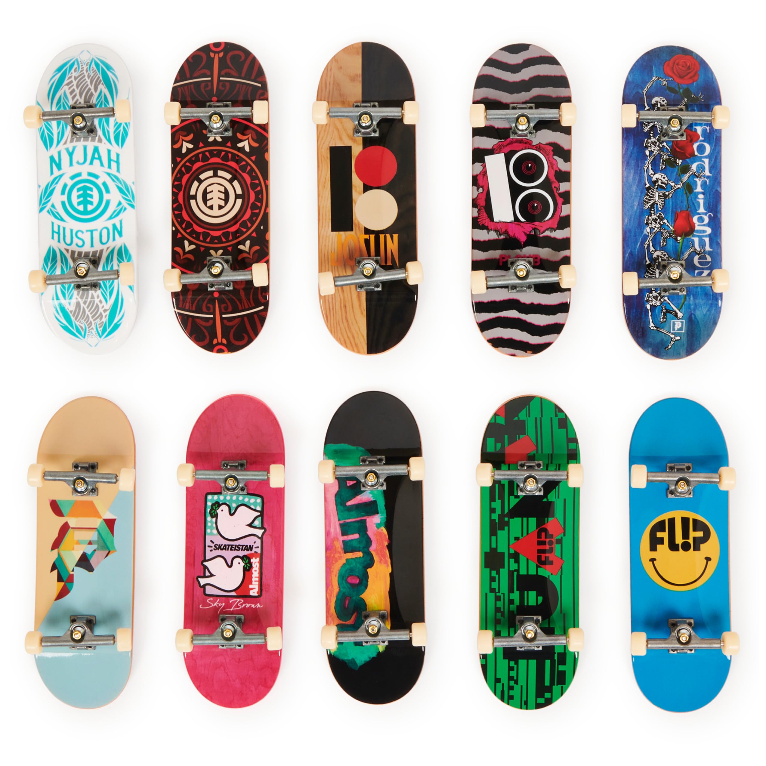 Tech Deck, DLX Pro 10-Pack Of Collectable Fingerboards, For Skate Lovers Age 6 And Up (Only Available On Amazon)