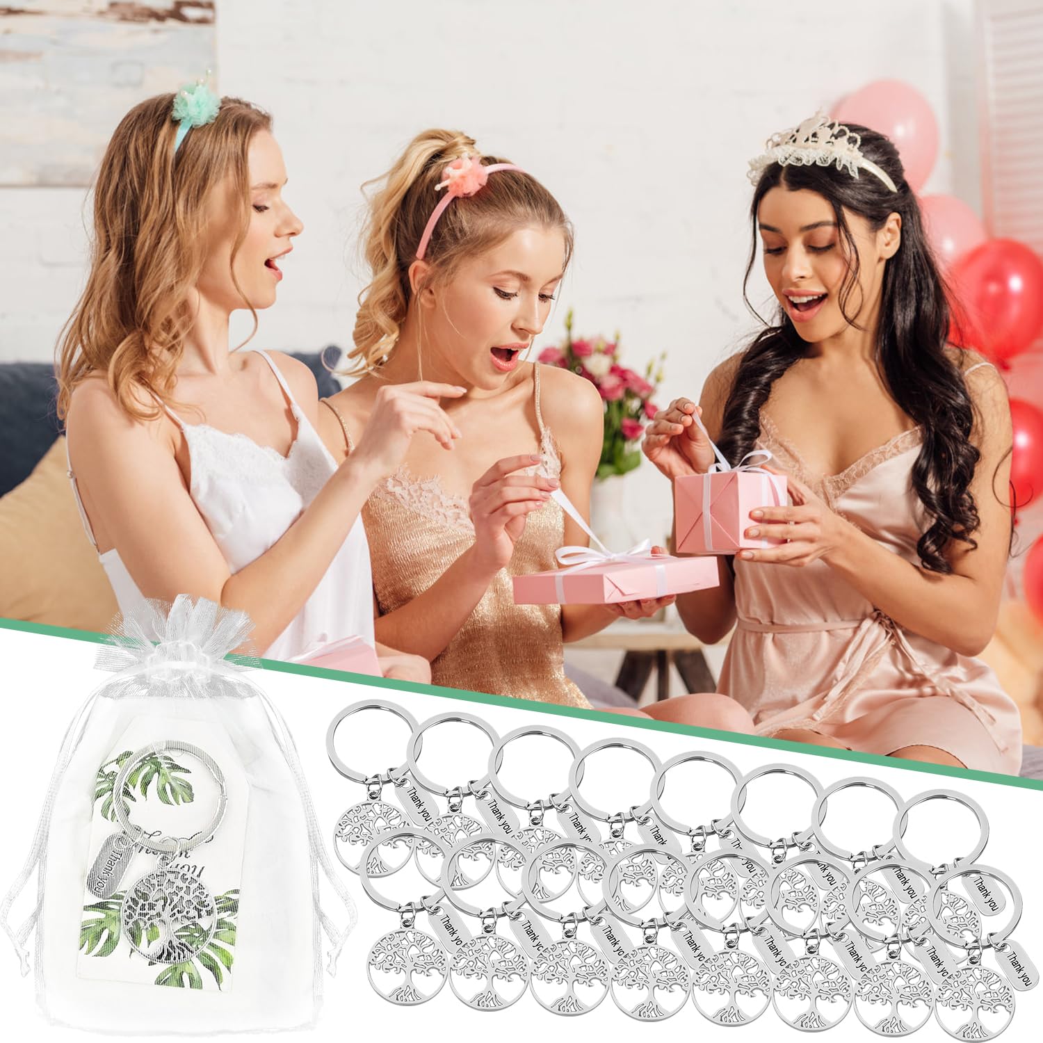 Set de 16 Regalos para Profesores – Llavero Árbol de la Vida con Tarjeta de Agradecimiento para Educación Infantil, Primaria, Secundaria, Jubilación o Despedida