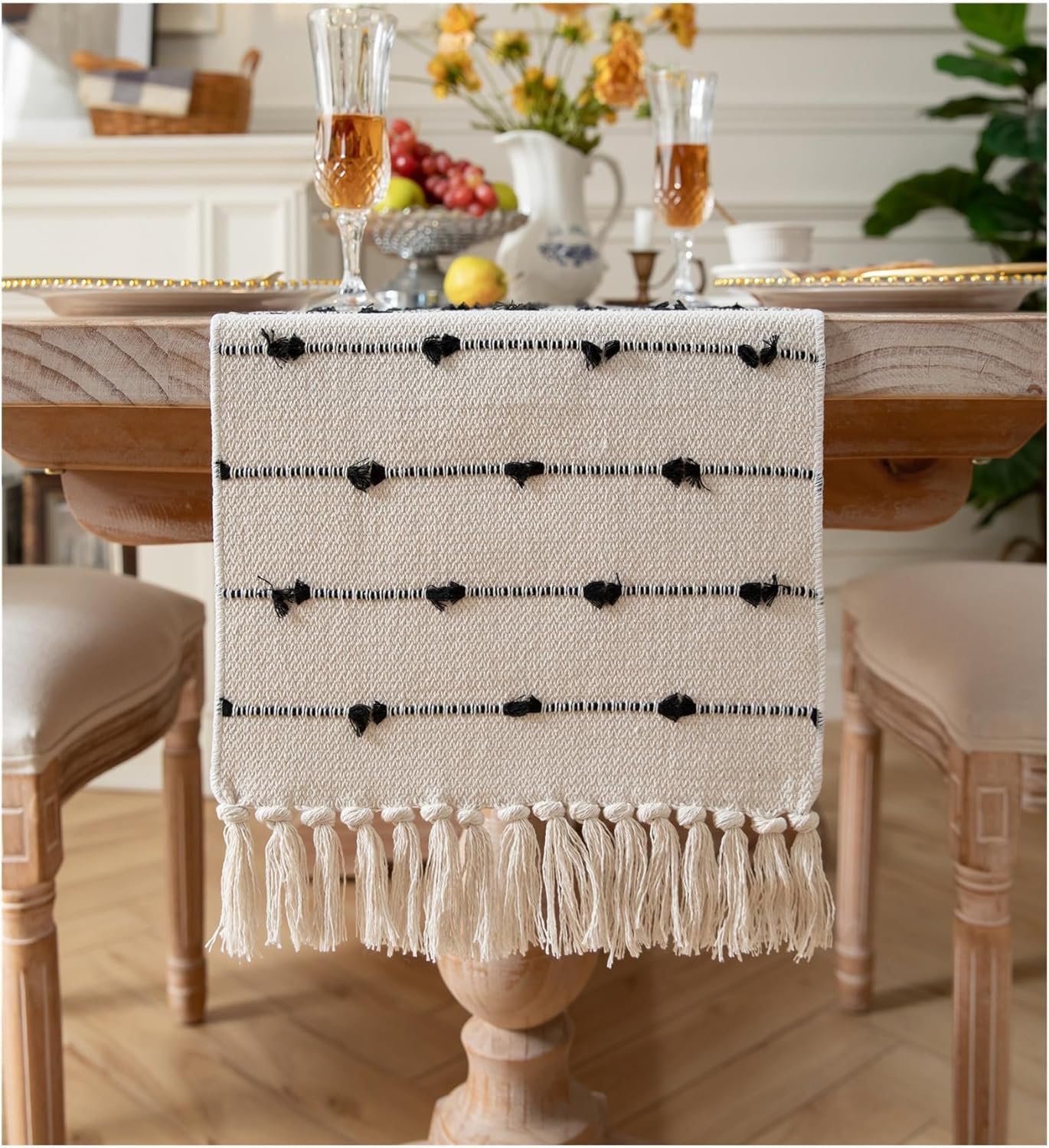 Boho Cotton Table Runner - Blue | Protect & Decorate -13