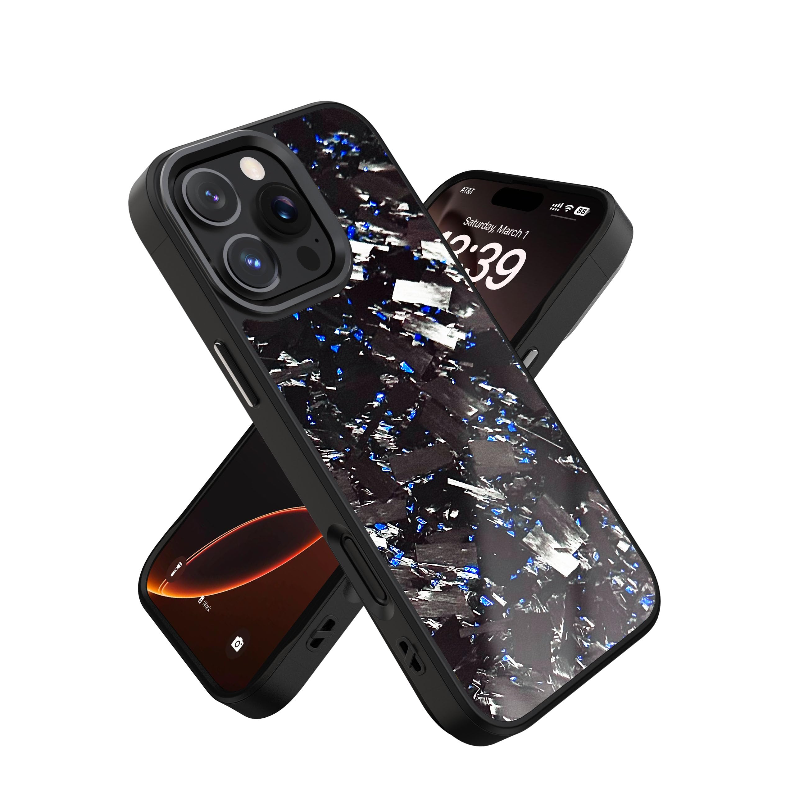 Fiberri Genuine Forged Carbon Fiber Case for iPhone 16 Pro Max, Built-in Magnets, Compatible with MagSafe, Military Grade Drop Protection, Shockproof