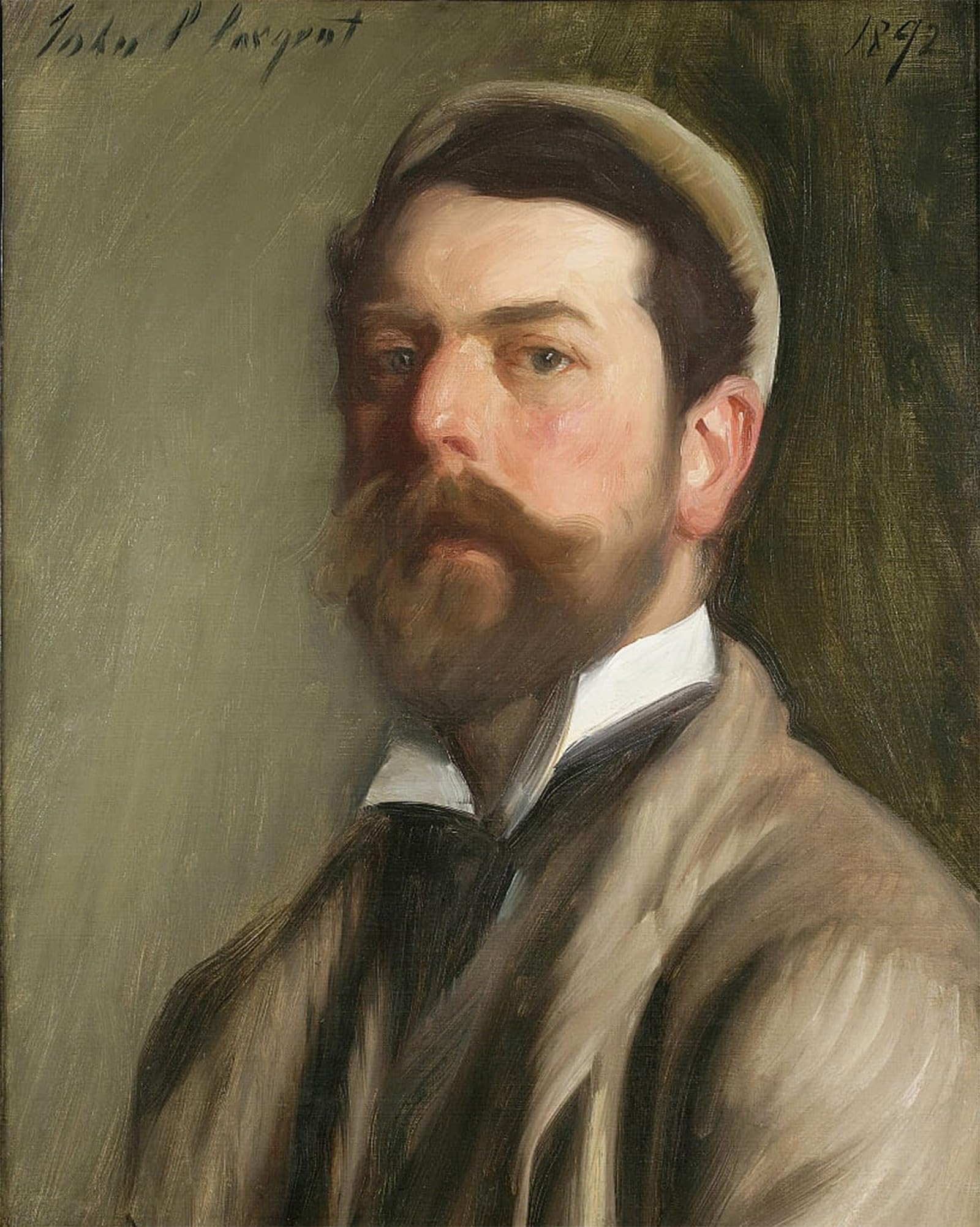 ARTXLXXBN Famous Print Painting Colorful Art Print Self Portrait by John Singer Sargent Canvas Art Decorations for Home Decor 60x90cm