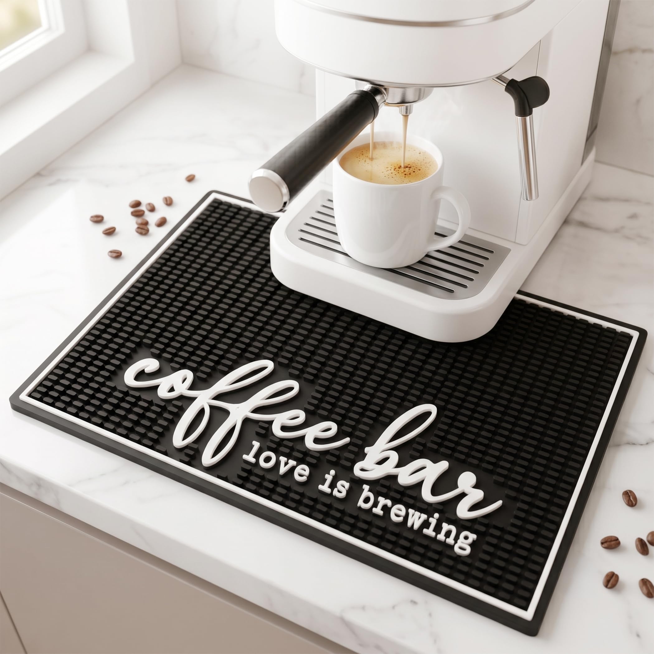 Coffee Bar Mat, Rise and Shine - Coffee Bar Accessories, Station, 18x12 — Amazon image 9