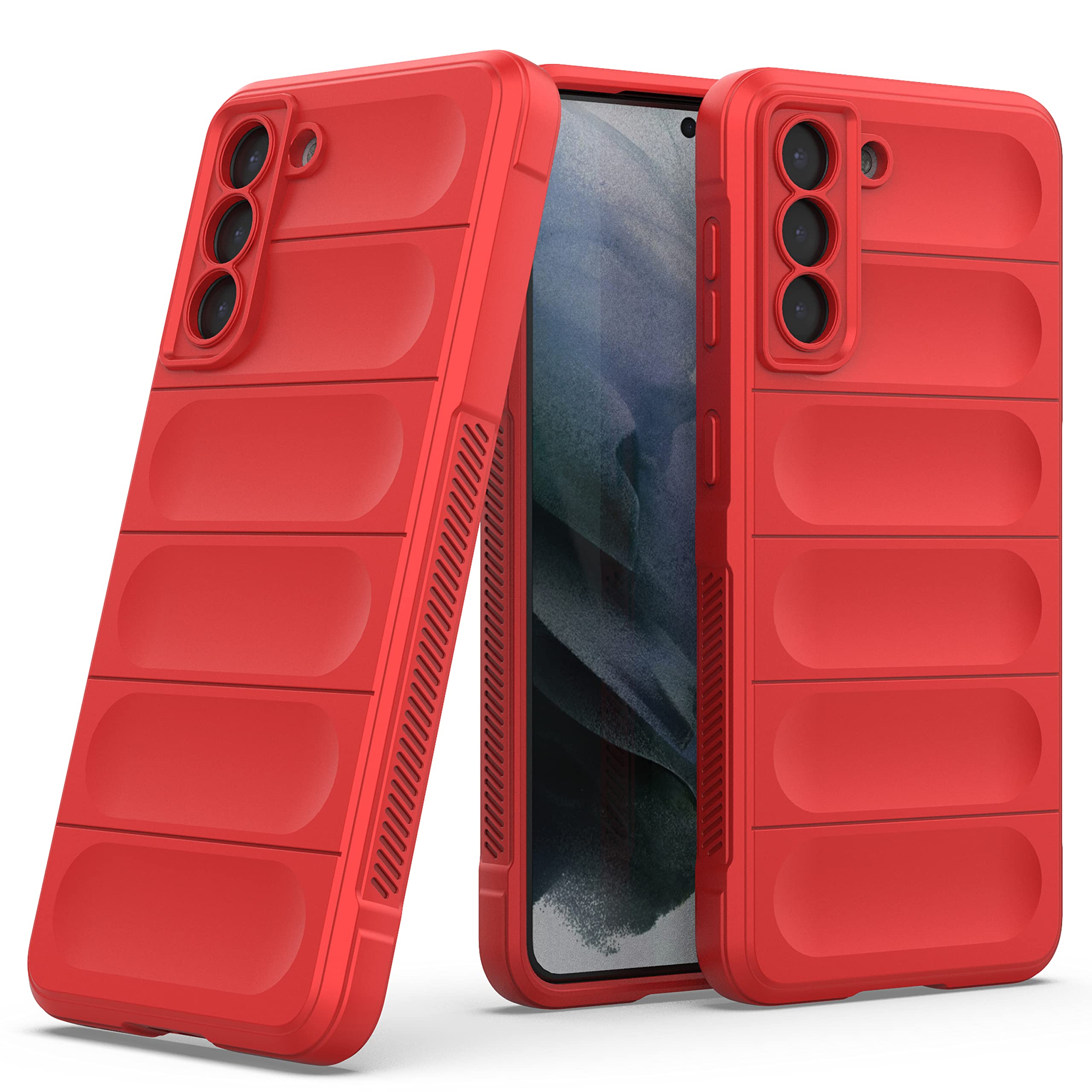 Amazon Brand - Solimo Mobile Cover for Samsung Galaxy S21 5G (Silicon_Red)