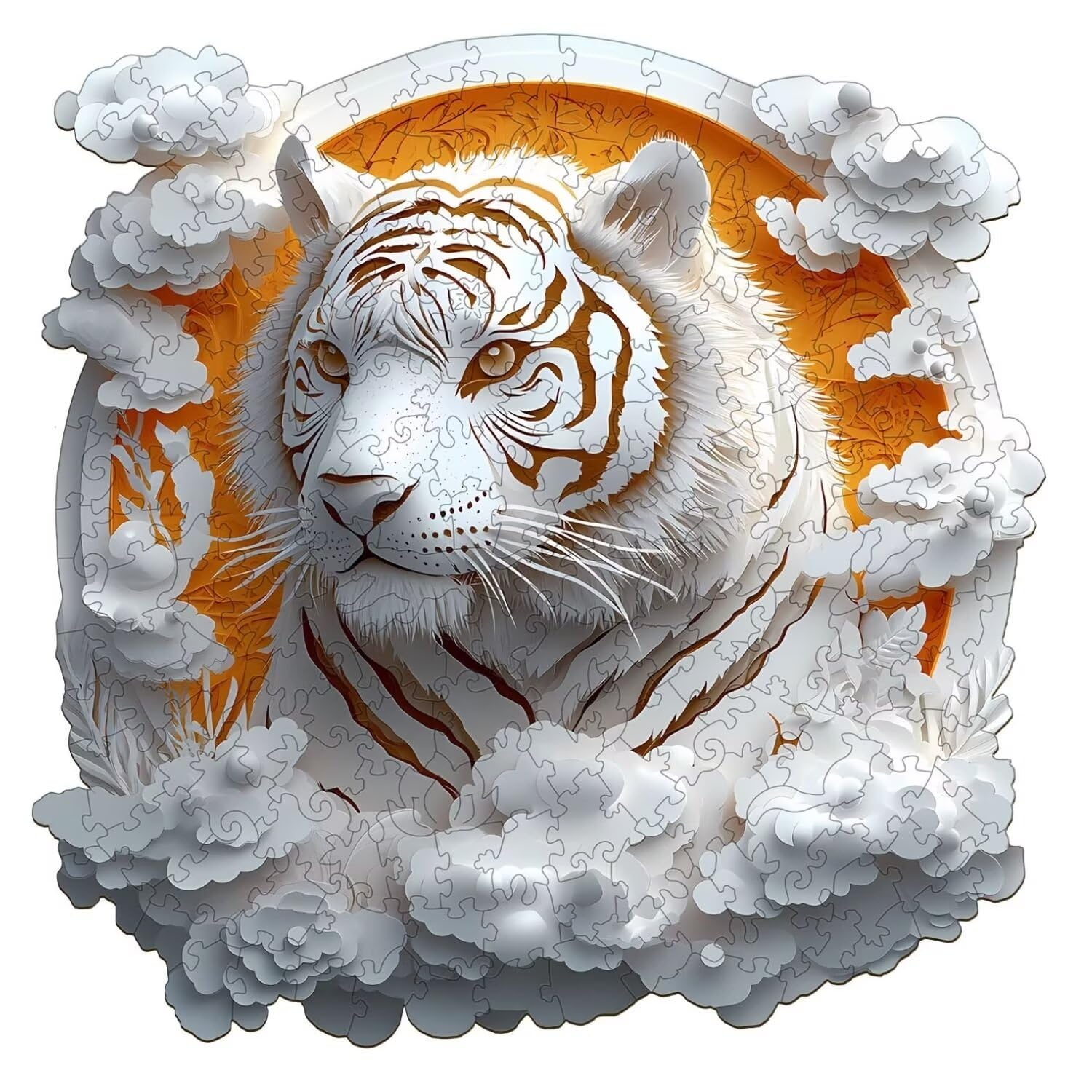 3D Horse Wooden Puzzle - 300 Piece Animal Shaped Jigsaw For Adults (13.4x13.4 Inch)