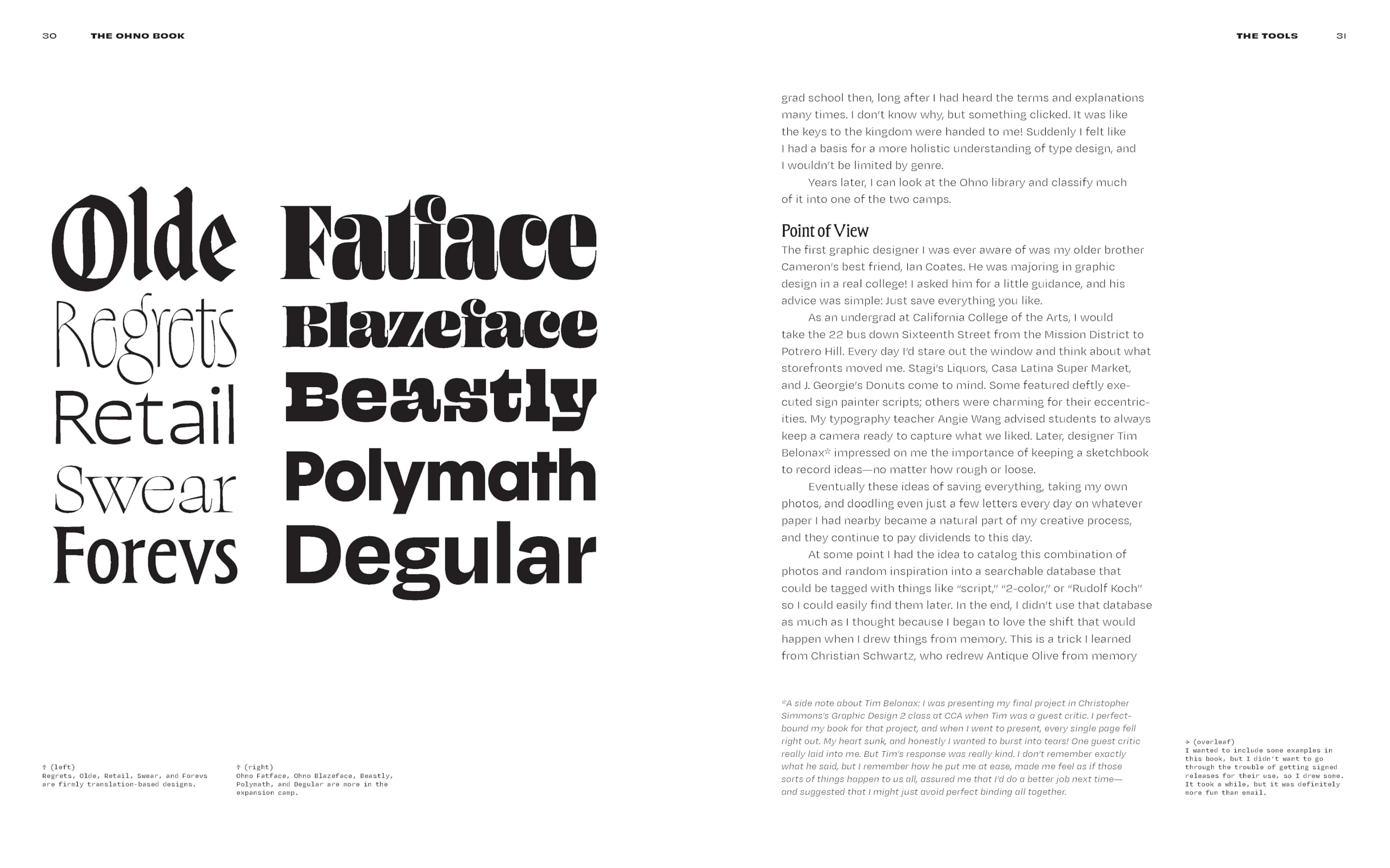 The Ohno Book A Serious Guide to Irreverent Type Design /anglais