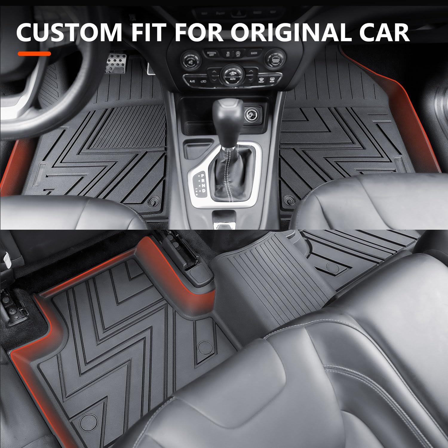 powoq Cargo Mat Compatible with 20192023 Jeep Cherokee Floor Mats TPE Backrest Mat Trunk Mat