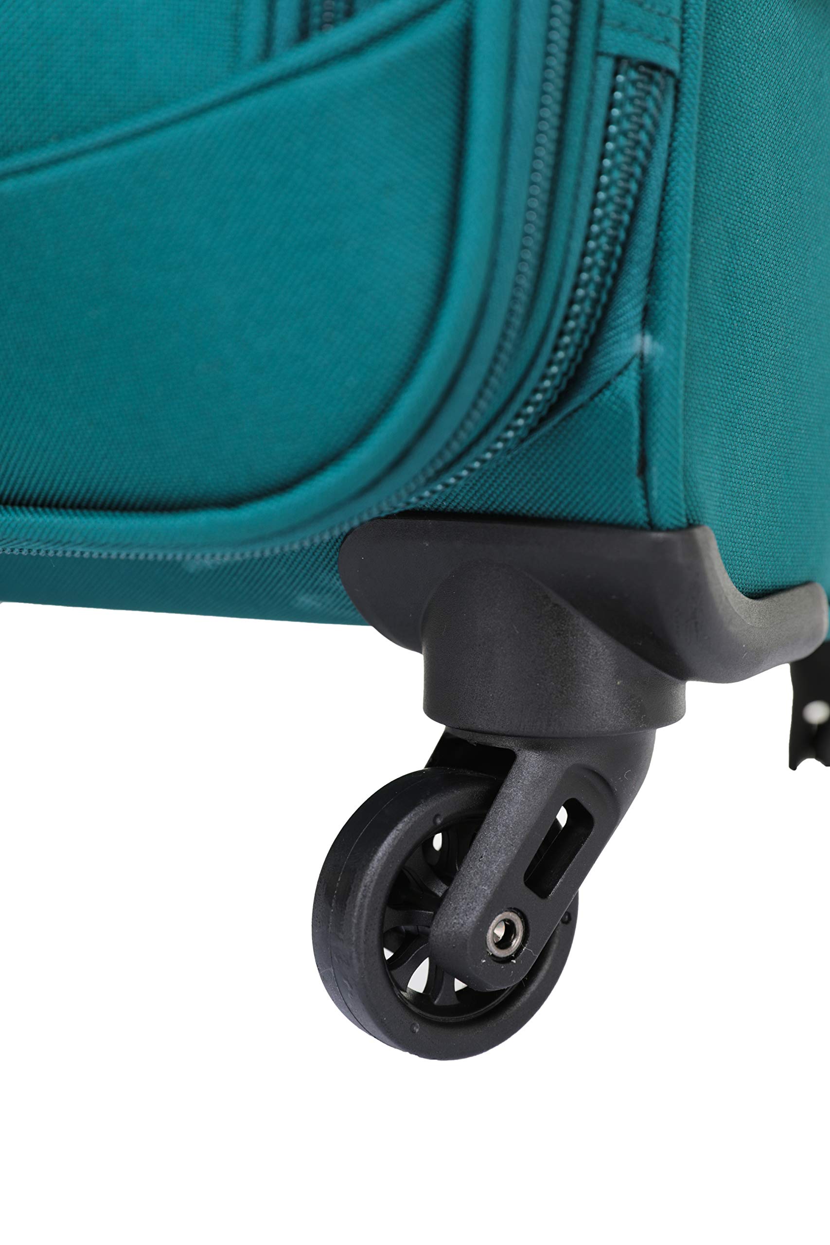BEIBYE Stoff Kofferset Trolley Gepäckset mit Vorder Taschen, Oberer Öffnung und Dehnungsfuge (Türkis)