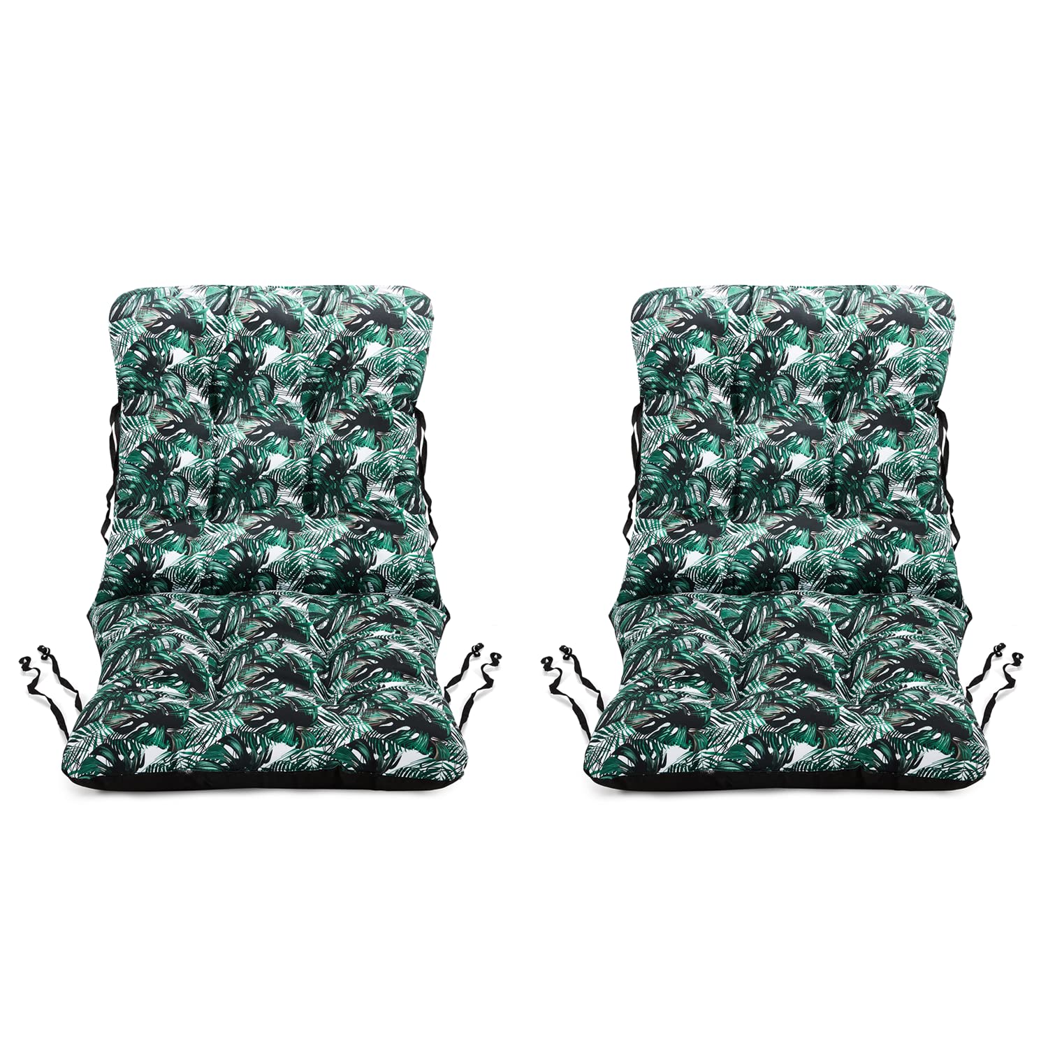 Superkissen24. Sun Lounger Cushion Seat Pad - Set of 2 Cushions 48x96 cm - Seat cover for Sunbeds, Garden Chairs, Loungers, Seatings - Outdoor/Indoor Relaxer Chair Pillow - Waterproof - Exotic