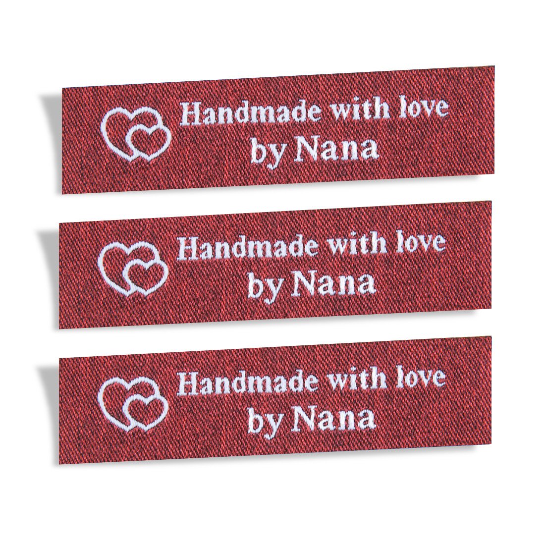 20pcs/Bag Handmade Tags Woven Printed Labels Clothes Garment Label DIY Tags For Cloth Bag Hat Craft Sewing Accessories