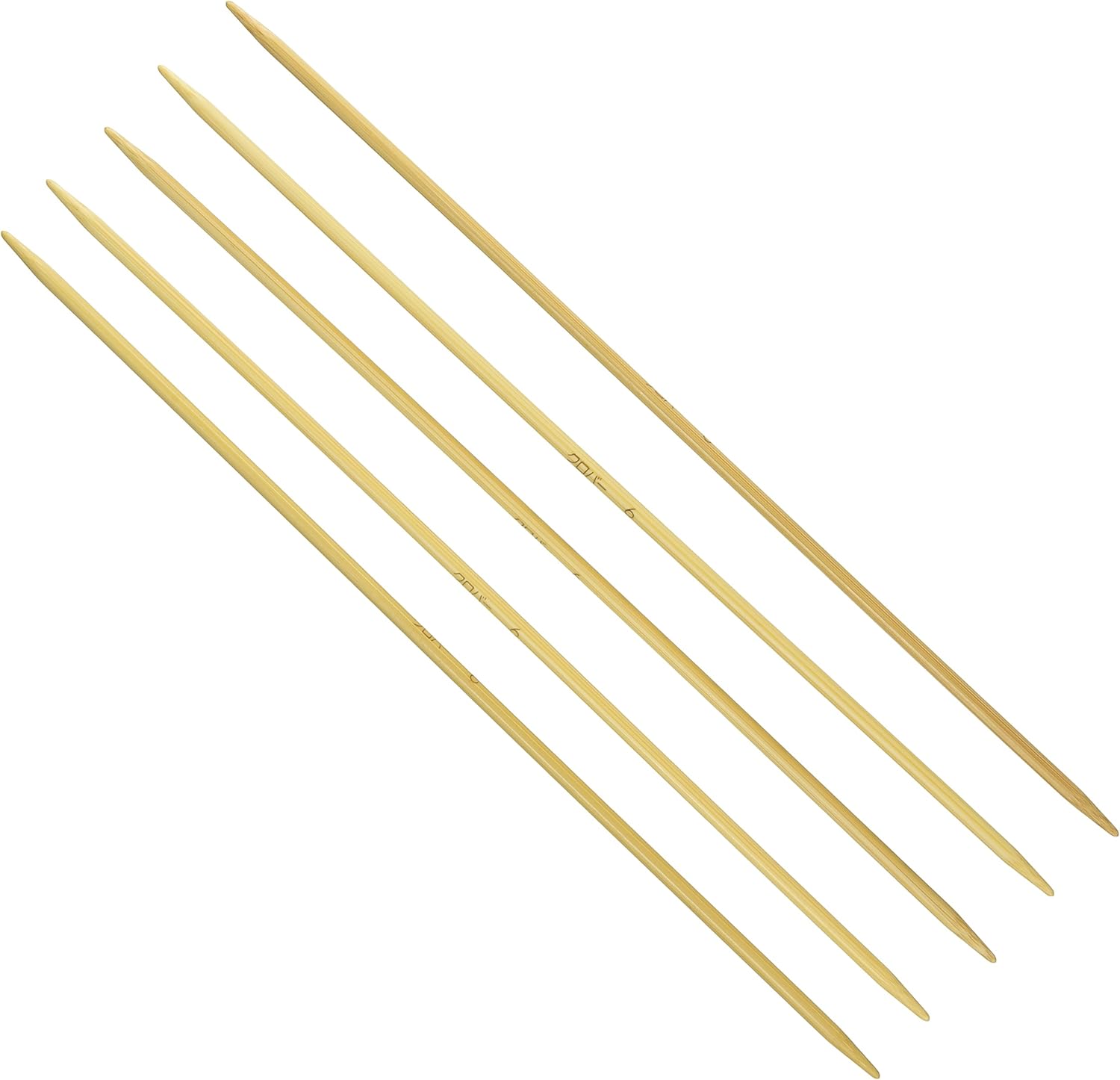 Clover 54-306 Takumi Clover Knitting Needles, 5 Needles, 9.8 inches (25 cm), No. 6