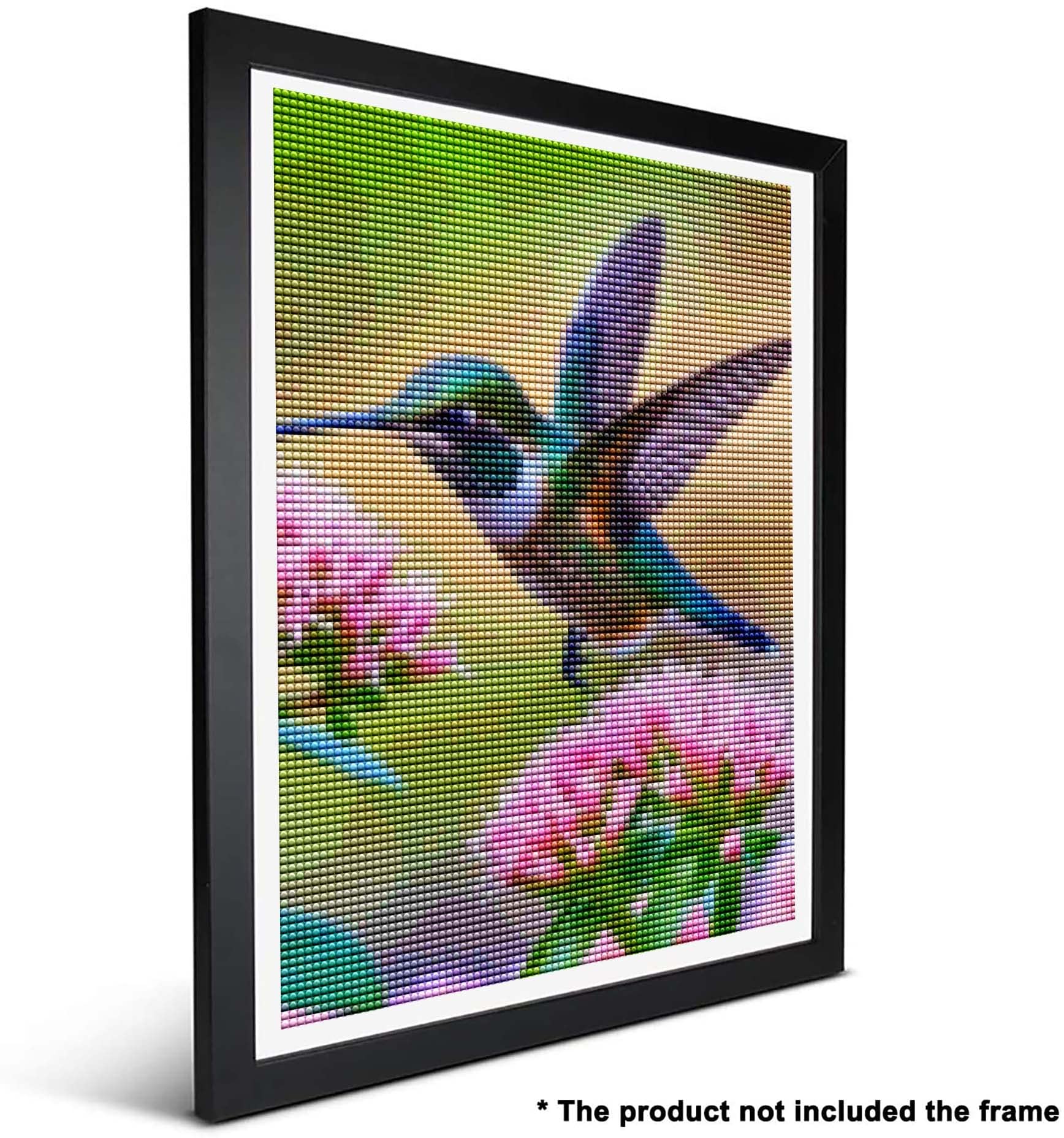 Ginfonr 5D Diamond Painting Kit - Pappagallo E Fiori, 30x40 Cm, Tela E Strass Inclusi
