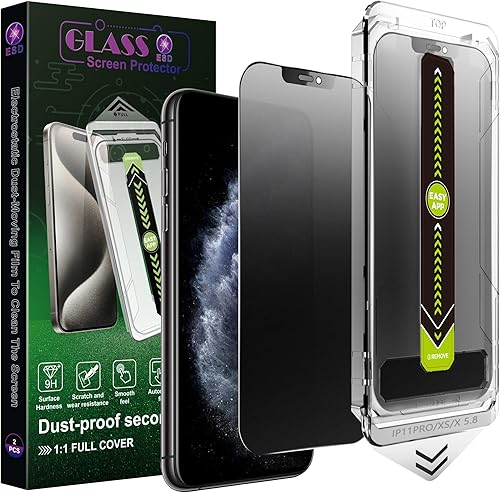 Miniatura 21 de Paquete de 2 protectores de pantalla mate antiluz azul para iPhone 15 Pro (6.1 pulgadas), vidrio templado 9H, antirreflejos, cobertura completa,