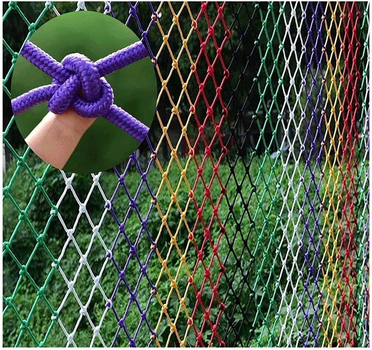 Stair Fence Balcony Protective Net, Playground Swing Climb Net Plant Railing Cargo Net, Outdoor Rope Net Decoration, Kids Safety Net Rope Netting (Size : 3x10m(9x33ft))