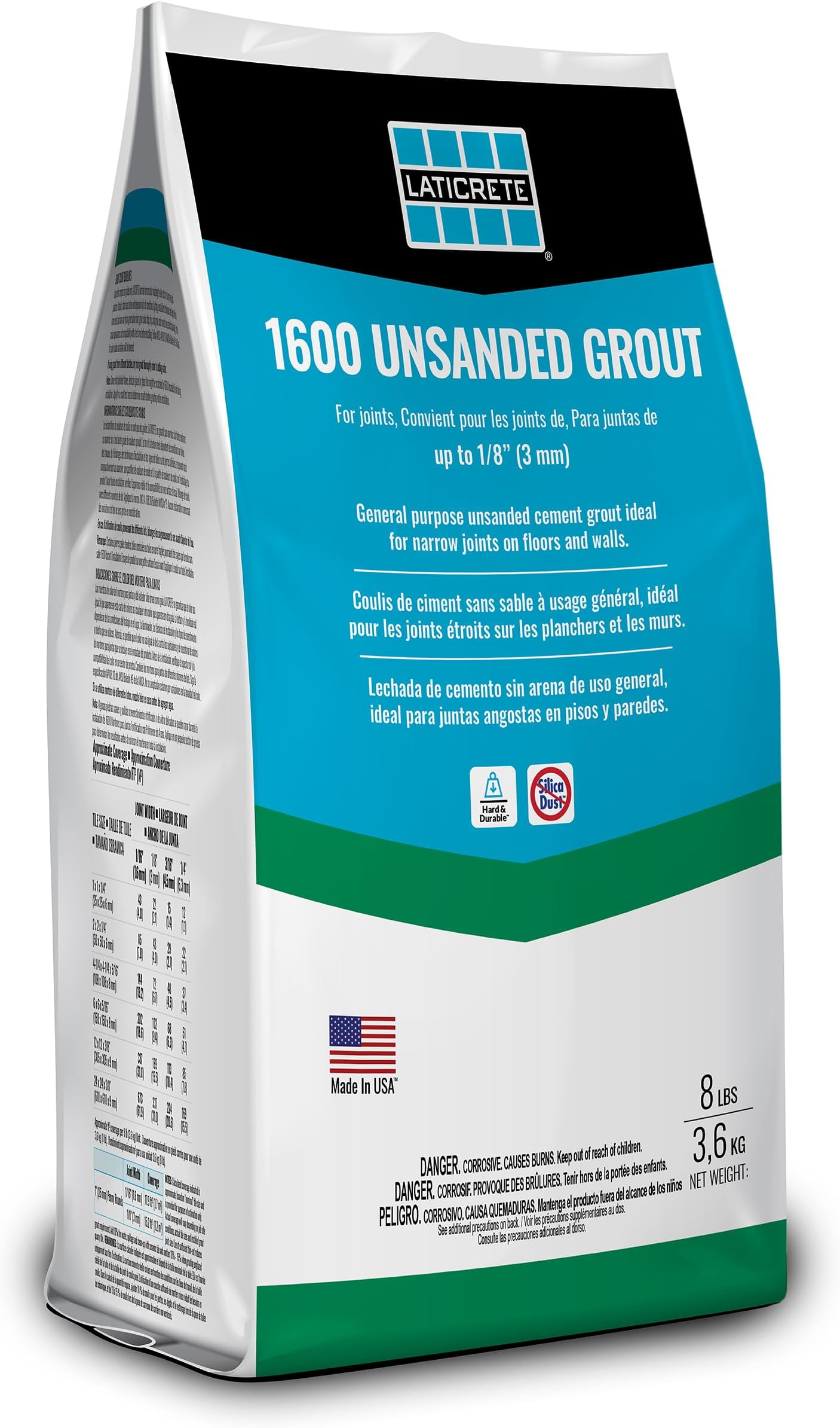 1600 UNSANDED Grout, Bright White 8 lb.