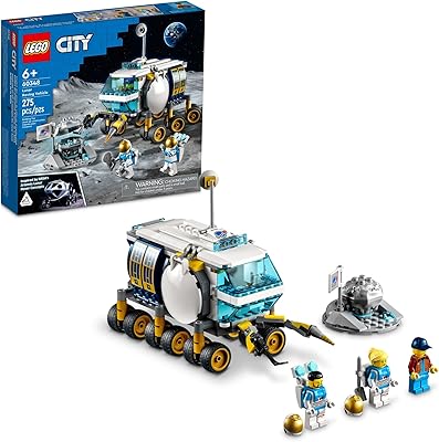 LEGO City Lunar Roving Vehicle 60348 Outer Space Toy, NASA Inspired Set for Kids 6 Plus Years Old with 3 Astronaut Minifigures