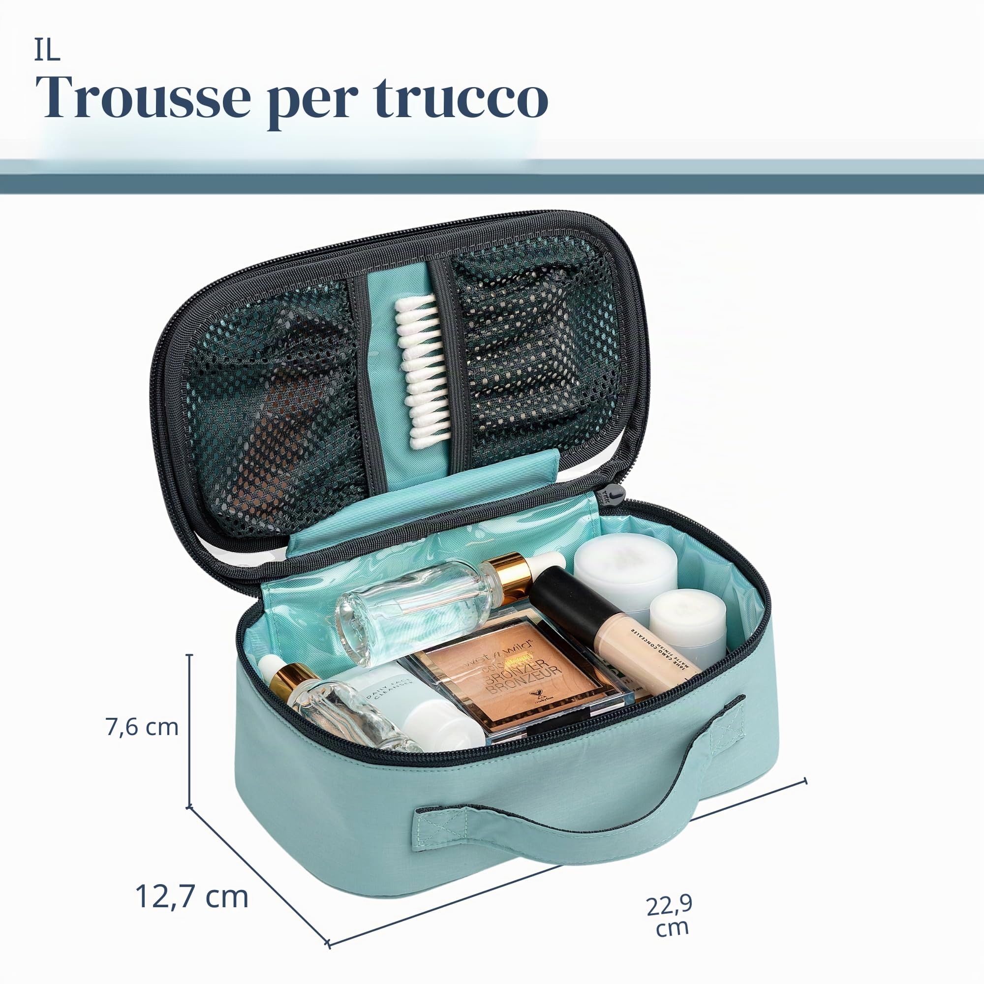 Set di trousse da toilette: borsa da toilette da viaggio da appendere + 311 TSA Cosmetic Liquid Bag + custodia organizer per accessori ultraleggera
