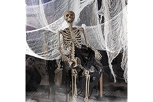 Biubee 5pcs Halloween White Creepy Fabric - Spooky Gauze for Haunted House, Halloween Party Decorations