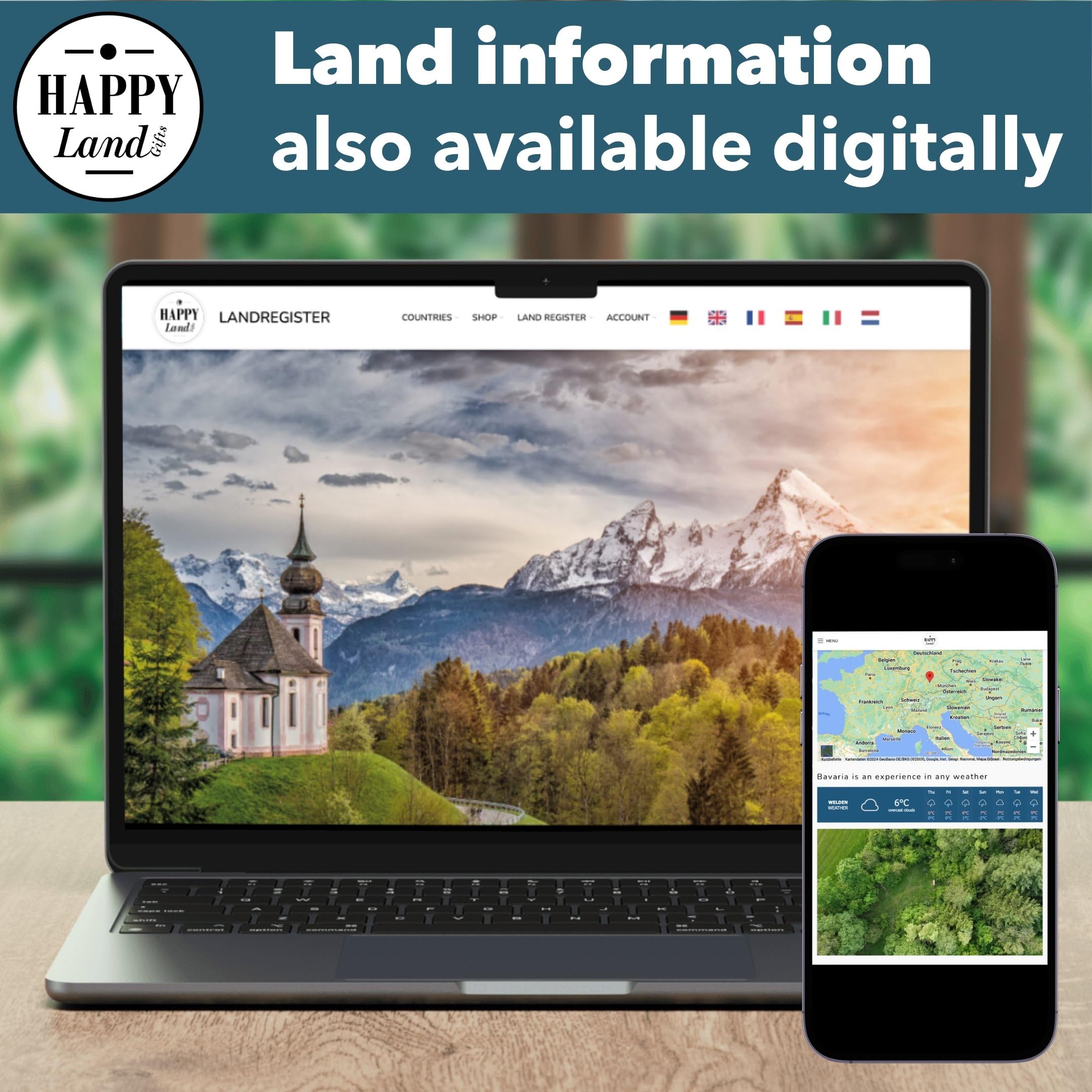 happylandgifts® Trozo de terreno real - FRANCIA | Un obsequio único | Certificado personalizado de propiedad del terreno| Regalos franceses | Regalos románticos | París | Regalo de San Valentín — view 4