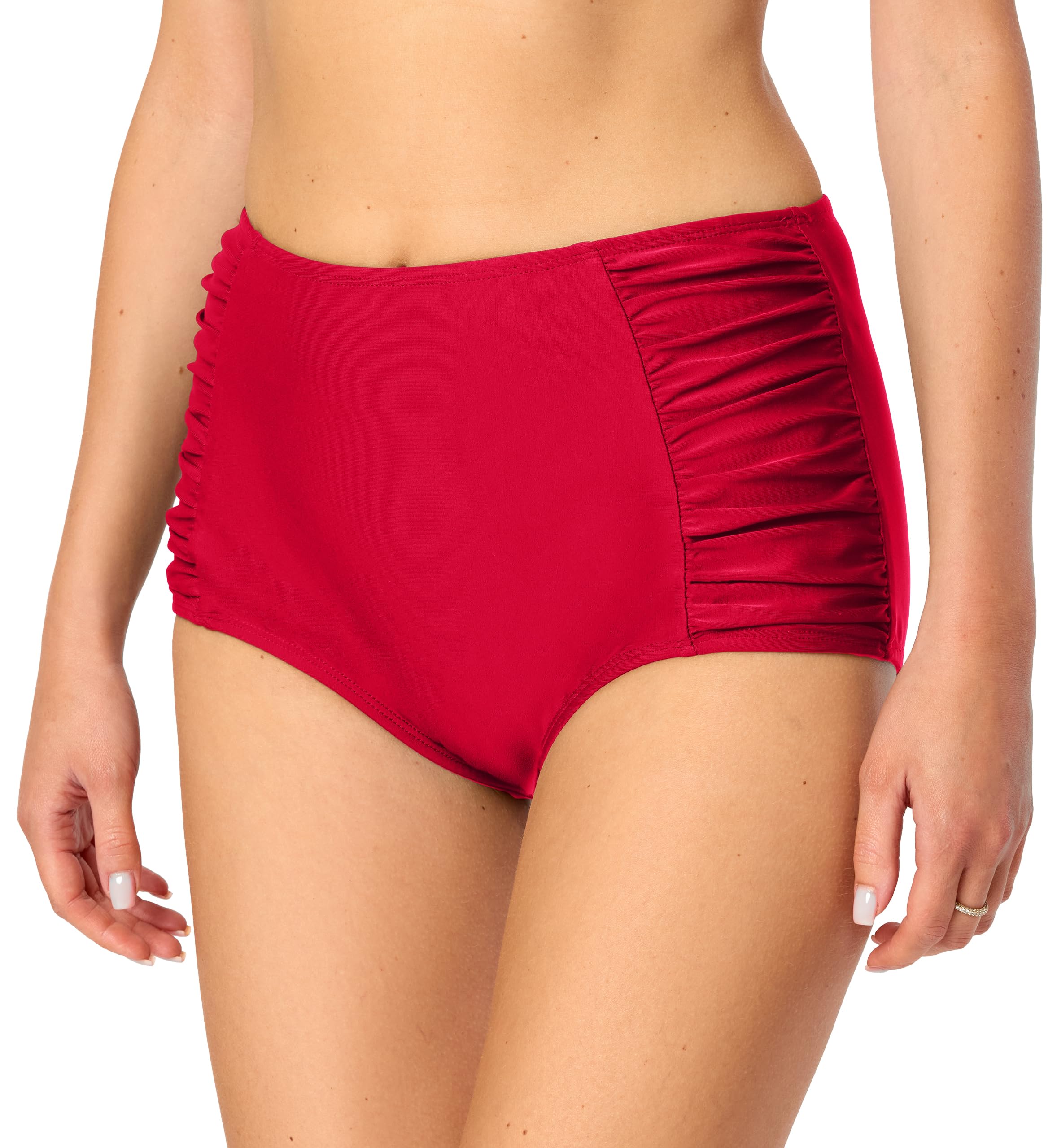 Bellivalini Damen High Waist Bikinihose Bauch Weg Effekt Badehose BLV50-284