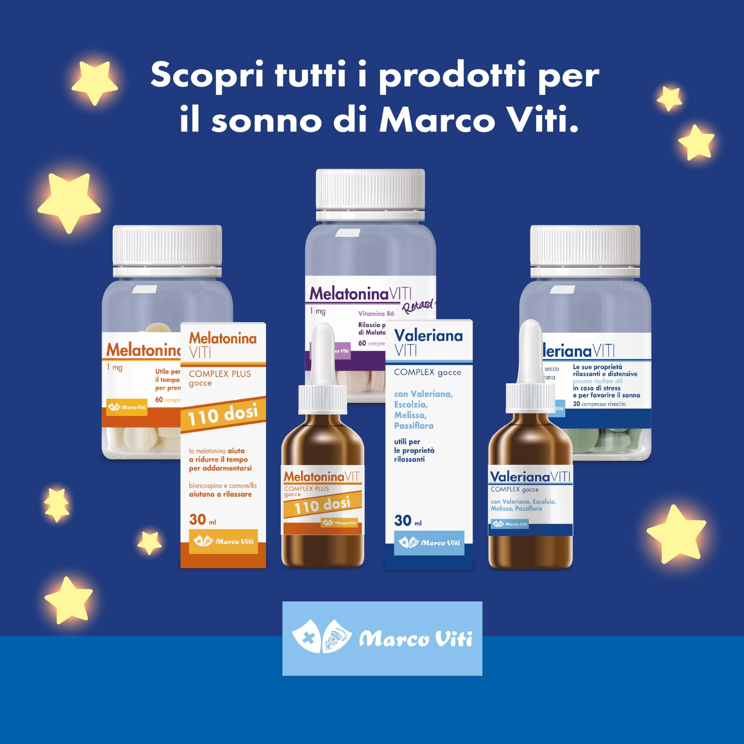 Valeriana Viti - Integratore Rilassante a Base di Valeriana, Migliora la Qualità del Sonno Naturale, 30 Compresse, Senza Glutine e Lattosio