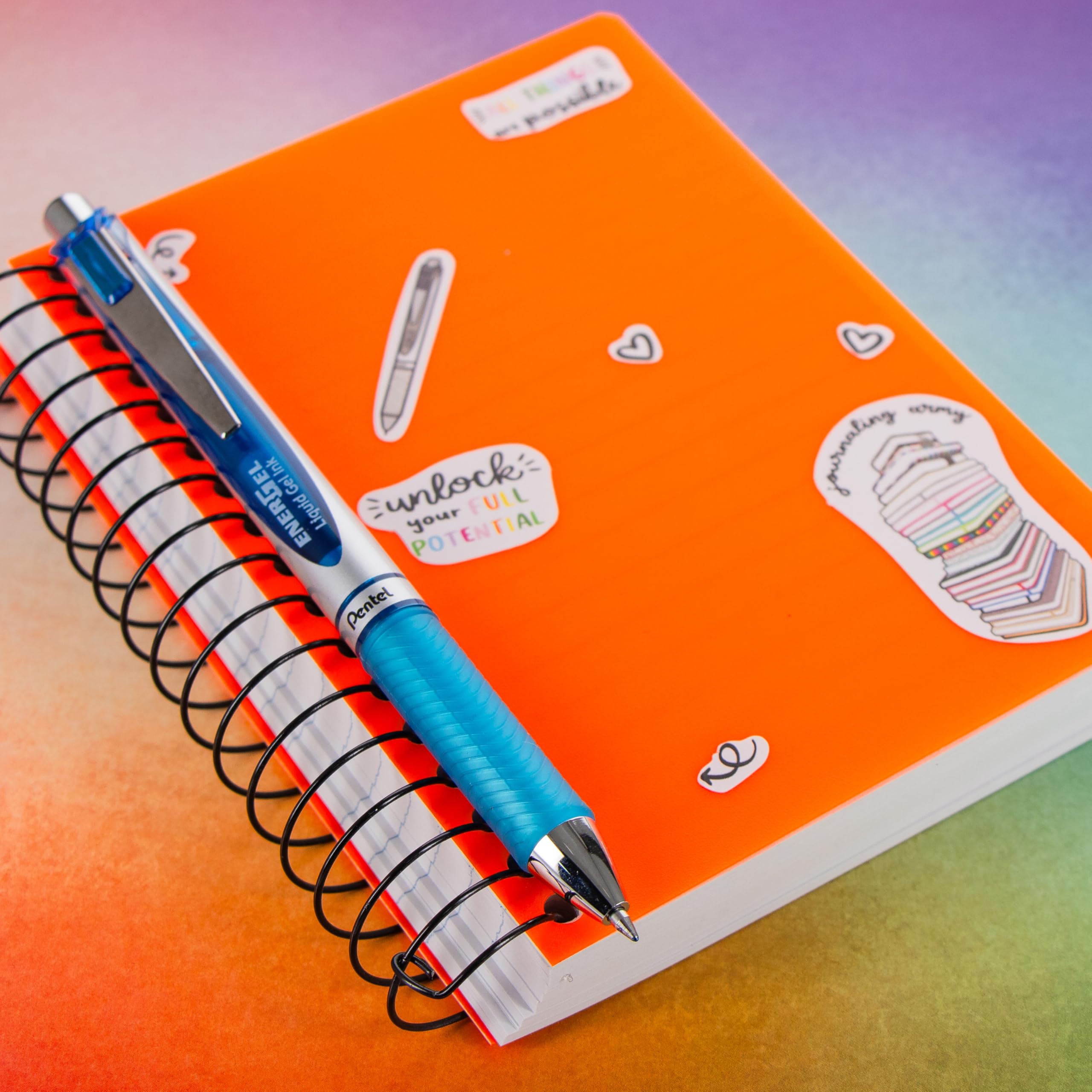 Pentel Carrie Walker Ultimate Journal Mix, Kit di scrittura e diario, penna gel, portamine, pennarello varietà, 20 pezzi