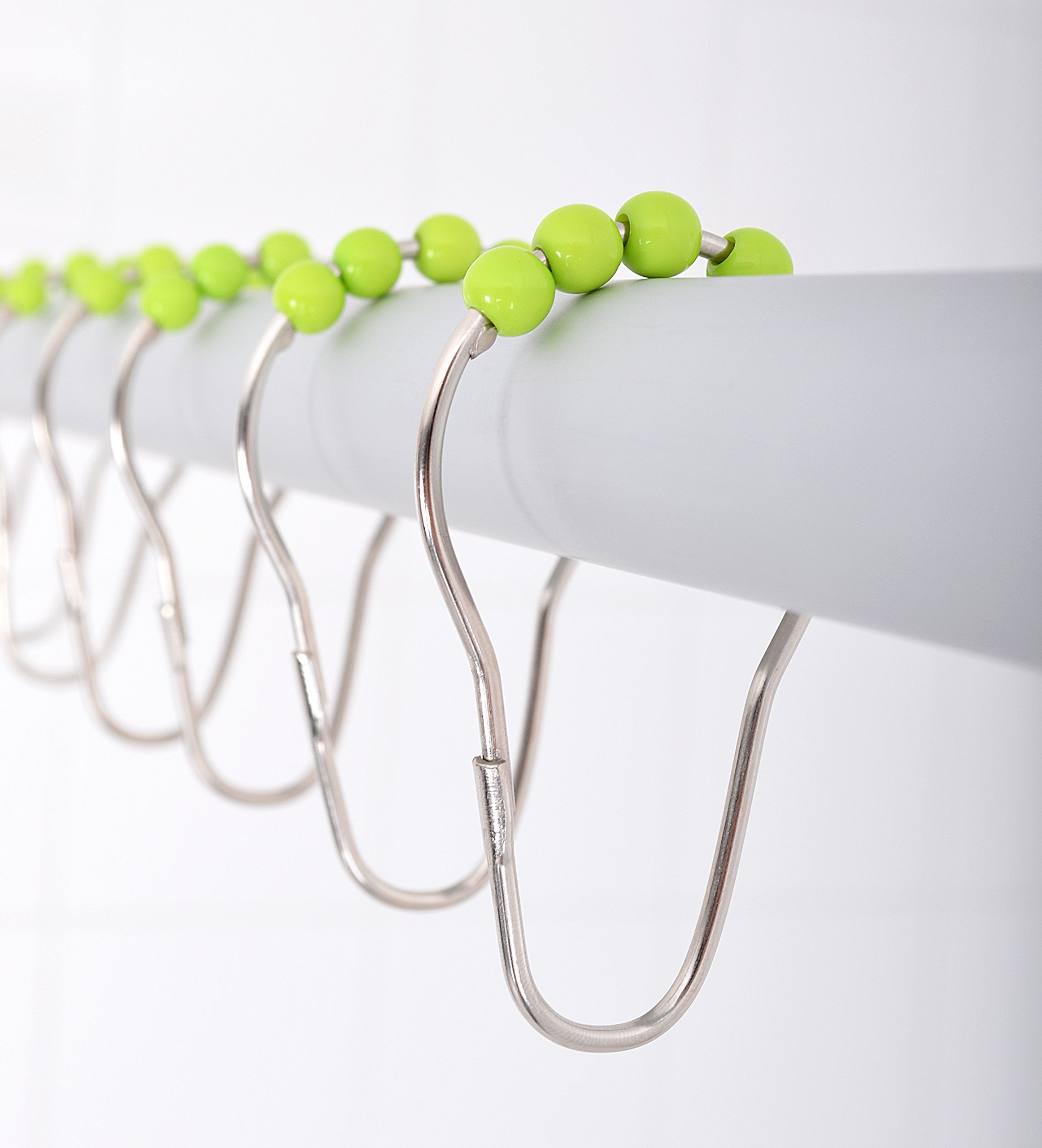 Ridder Shower Curtain Hooks, metal, Green, one Size - Image 2