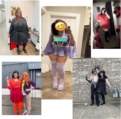 Miniatura 6 de Calcetines altos hasta el muslo para mujer de talla grande para muslos gruesos, extra largas y gruesas por encima de la rodilla, calcetines para