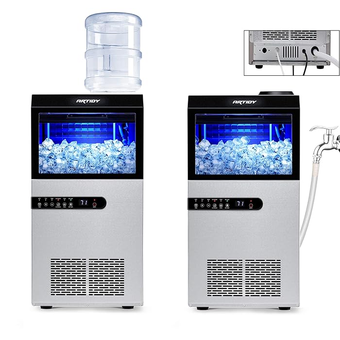 Buy Artidy Commercial Ice Maker Machine, 100LBS/24H Clear Square Ice
