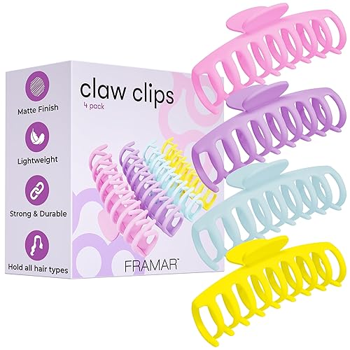 FRAMAR Pinzas grandes para el cabello para mujer paquete de pinzas para el cabello pinzas para el cabello pinzas para el cabello pinzas para el