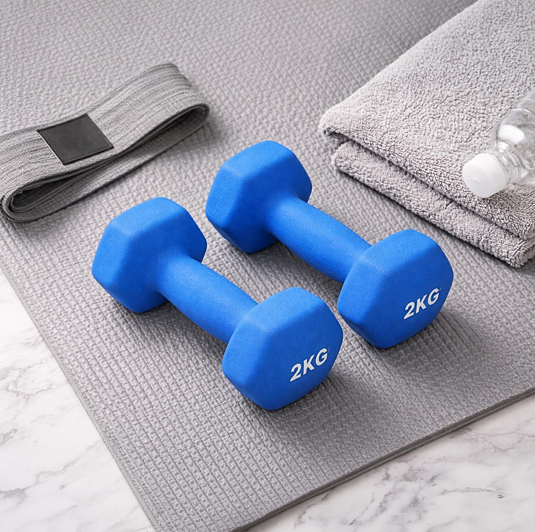 amazon basics Neoprene Dumbbell Pair, 2 x 2Kg-picture-24