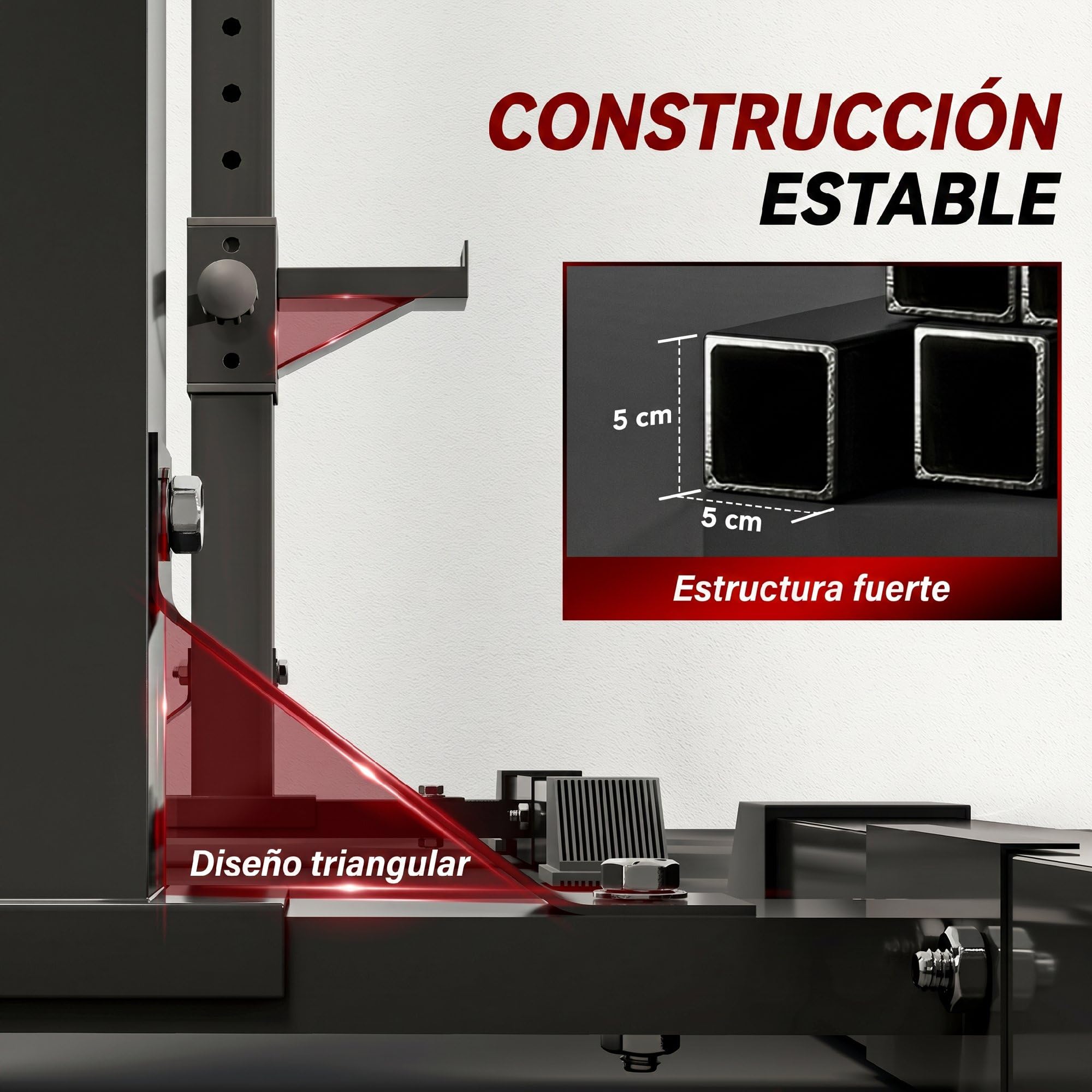 HOMCOM Soporte para Pesas Barra | Soporte Barra Pesas de Acero, 12 Niveles, Carga Máx. 150 kg, Entrenamiento en Gimnasio Hogar
