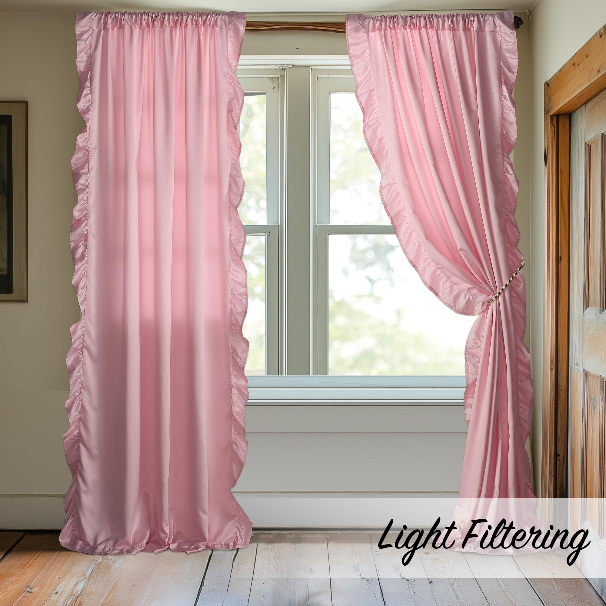Bagaille Curtain ★ PINK Amazon.com: PONY DANCE Rose Pink Blakcout Curtains with Sheer