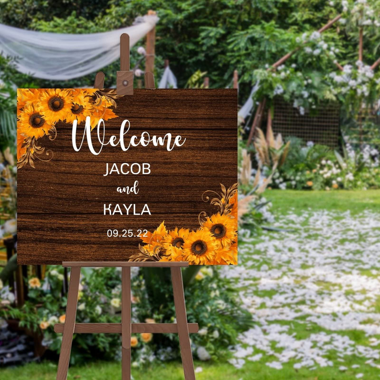 Panneau tournesol de mariage personnalisé, le cadeau idéal pour mariés - 4