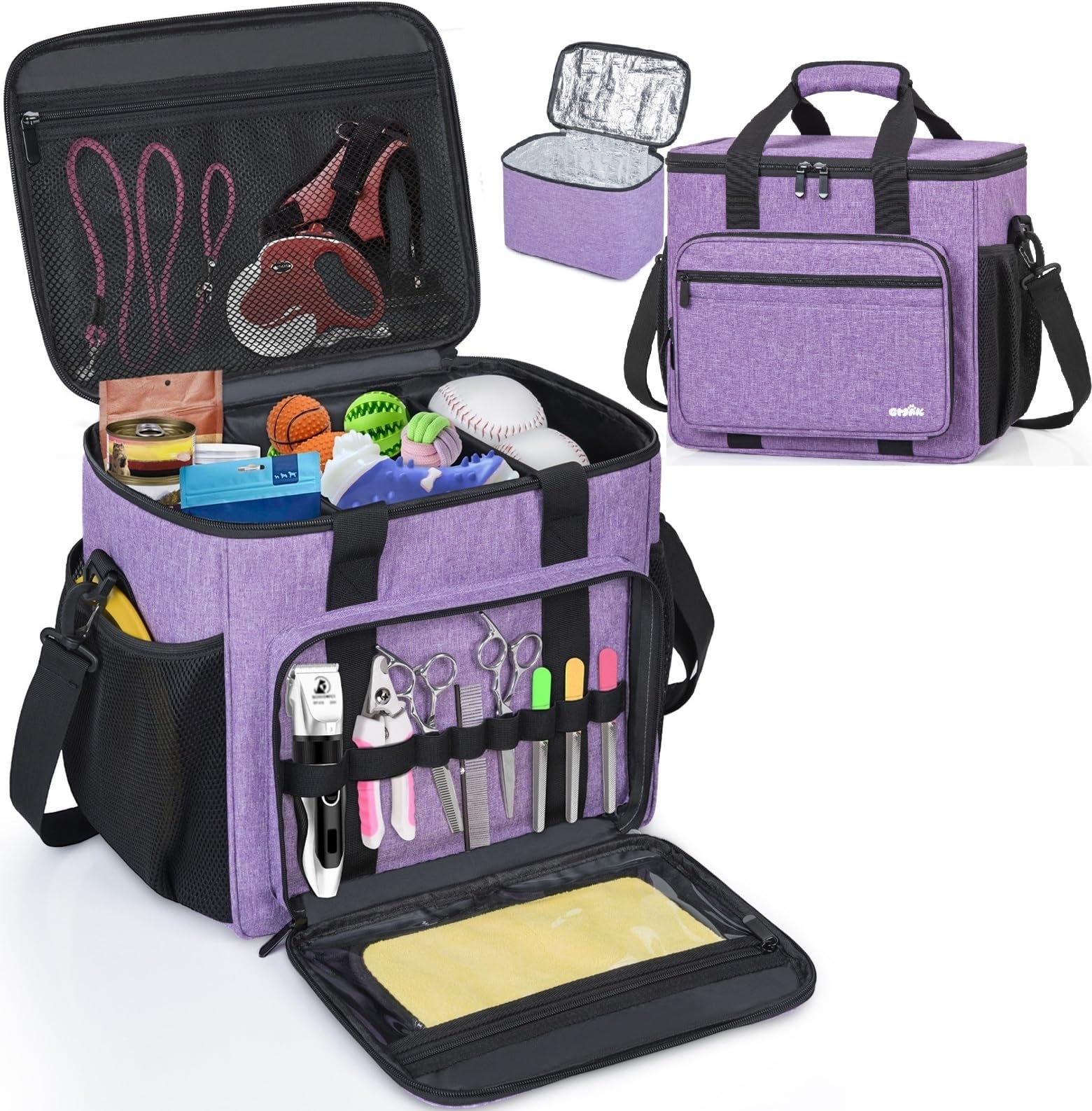 GMAK Pet Grooming Bag Dog Grooming Tote Bags Supplies Organizer Case Pets Tools Organizer Tote for Dog Cat