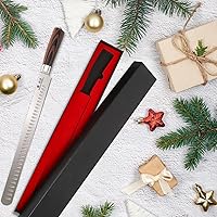 Vista 2 de imarku Cuchillo de Brisket, Cuchillo de Trinchar y Cortar Ultra Afilado de 12 Pulgadas para Brisket, BBQ, Pavo, Jamón, Costillas y Carne Asada, Hoja