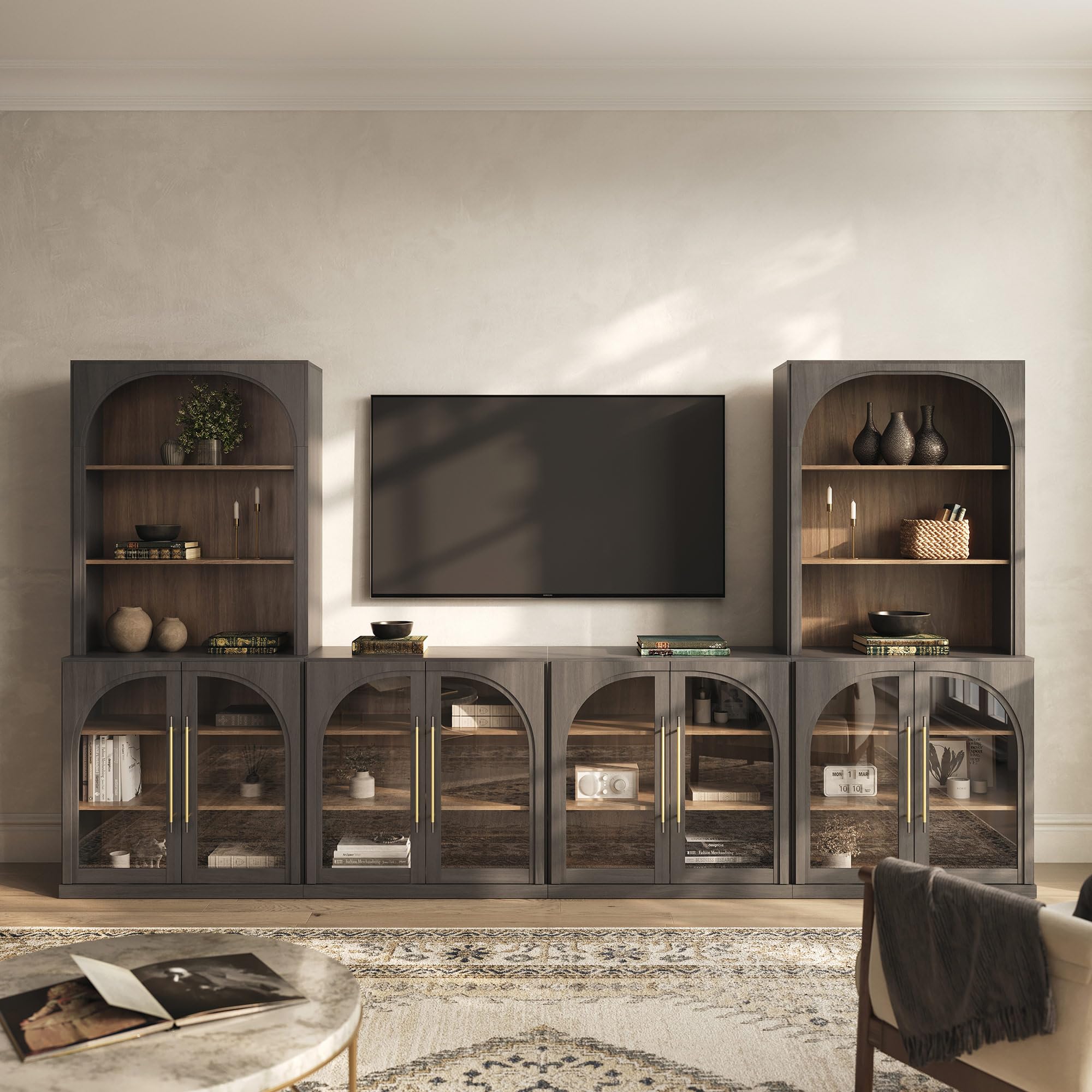 BELLEZE 6-Piece Modular TV Stand Set