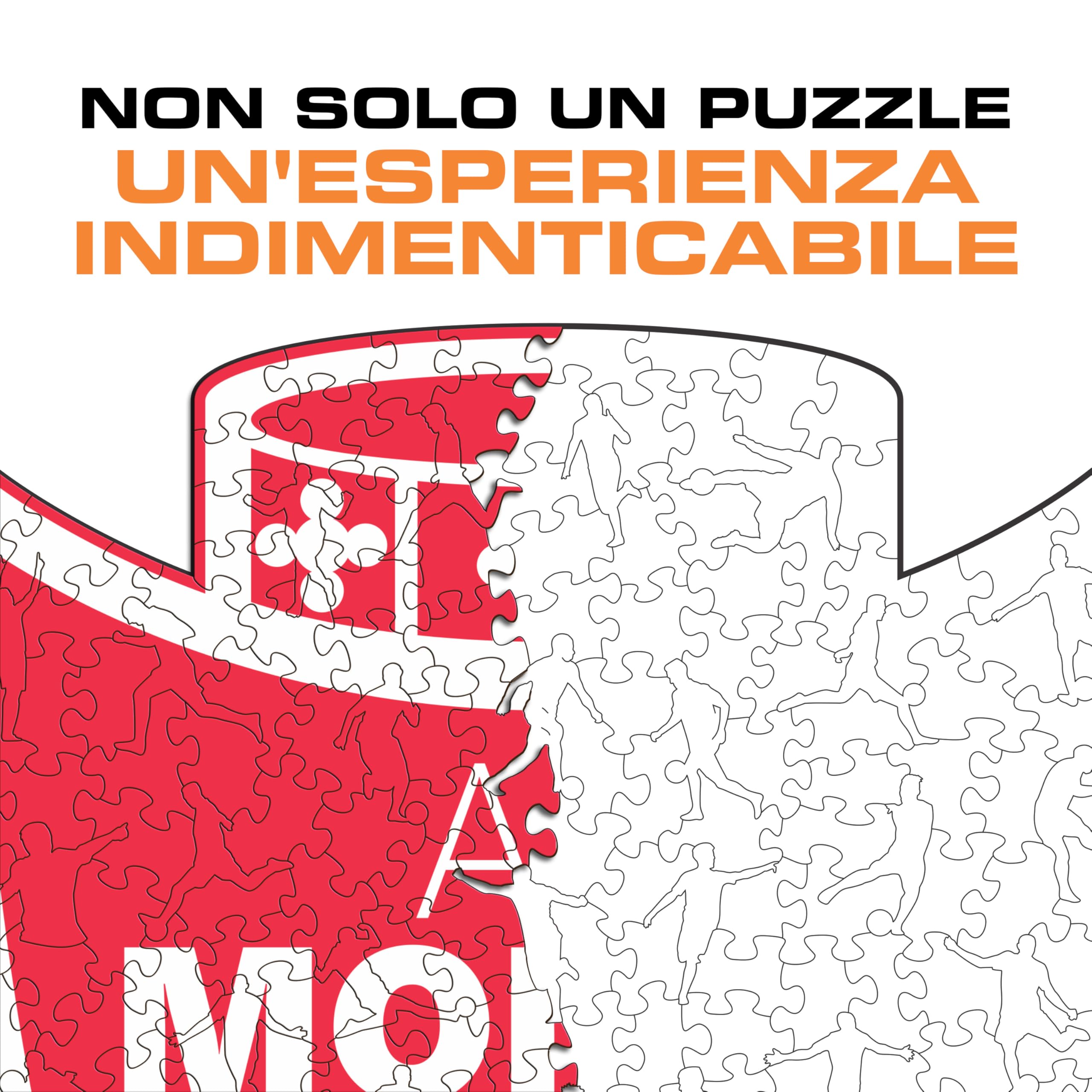 Iconic Puzzles - Monza Logo, Puzzle di Legno con licenza ufficiale, 100% sostenibile, regalo per adulti e bambini, taglia M, 270 Pz