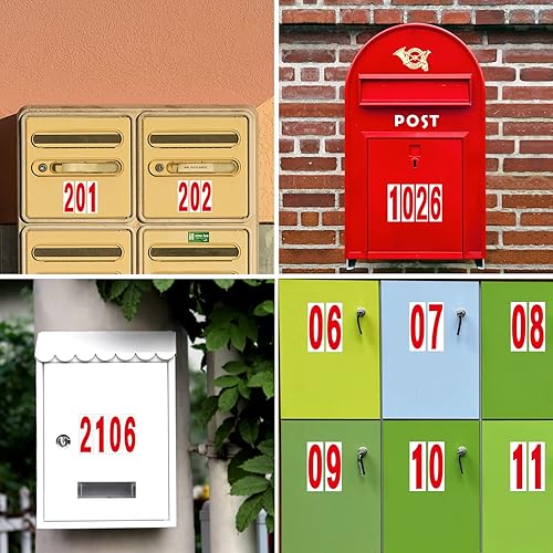 Miniatura 6 de Números de buzón para exteriores, 12 hojas de 3 pulgadas, 0-9 A-Z, vinilo autoadhesivo, números de dirección, letras adhesivas para puertas de casa