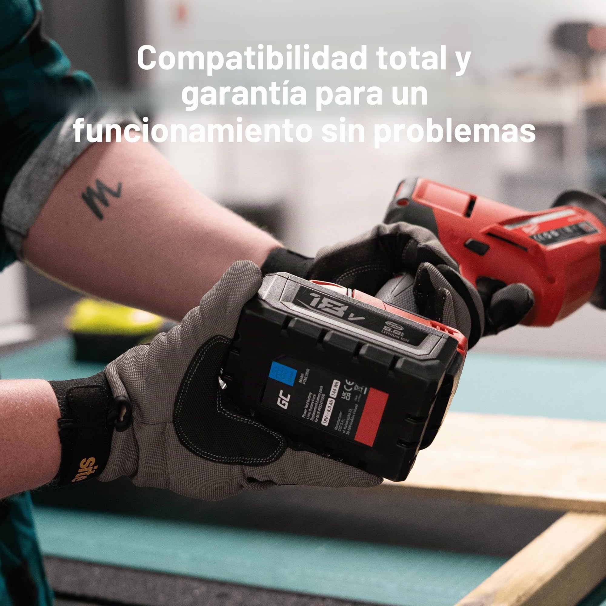 Batería Green Cell 18V 5Ah Li-Ion para Herramientas eléctricas Milwaukee M18 — Potente, Altamente eficiente y fiable, Reemplazo del 4932430483, Ofrece una alimentación Duradera y Estable