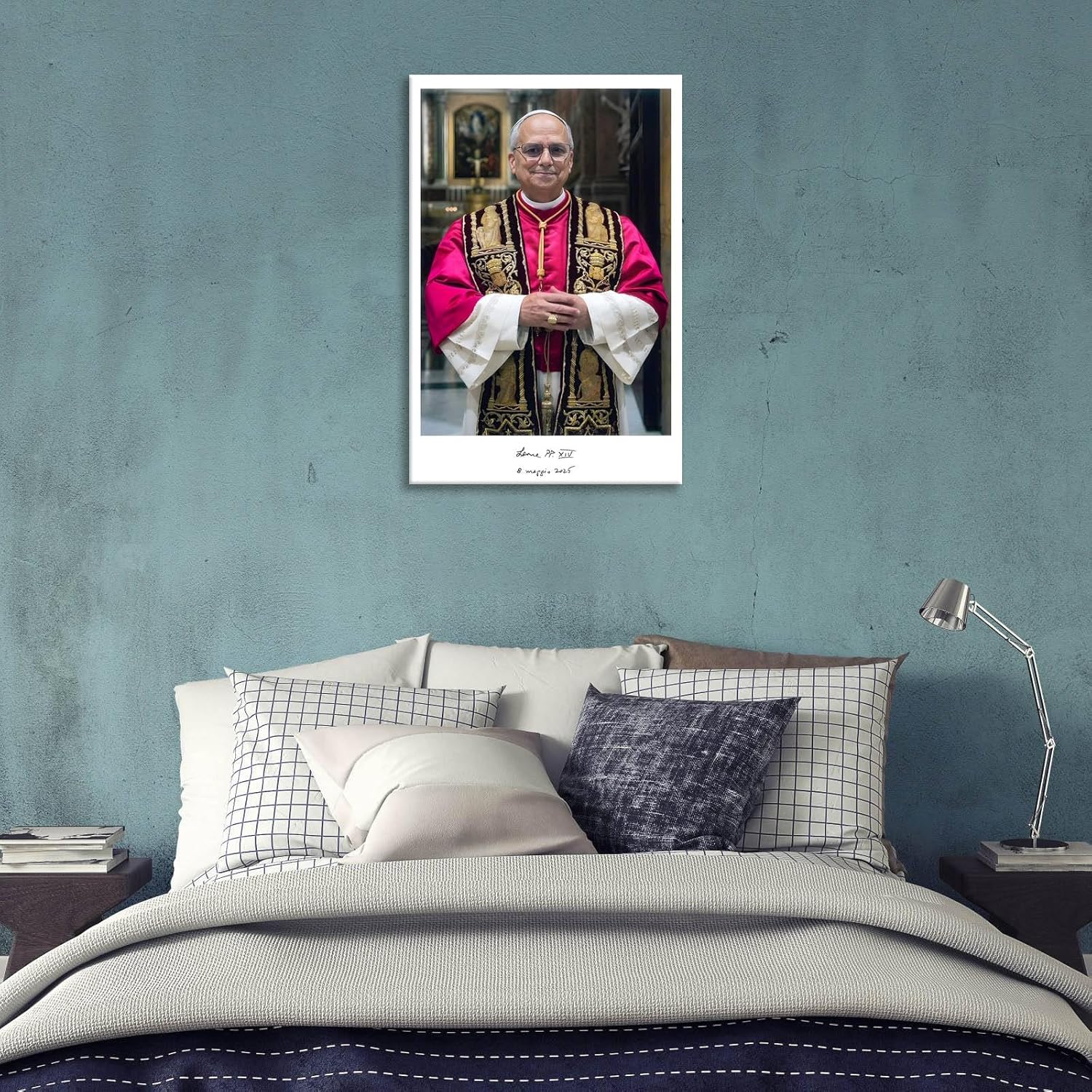 Pope Leo XIV Signed Poster Canvas Print Art Suitable for Classroom, Living Room, Office Wall Decoration (12W x 18L Framed) - Image 6