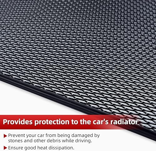 Miniatura 4 de AggAuto Inserto de malla compatible con Jeep Wrangler JK JKU 2007-2018, rejilla frontal de metal de aleación de aluminio, rejilla 86% agujero