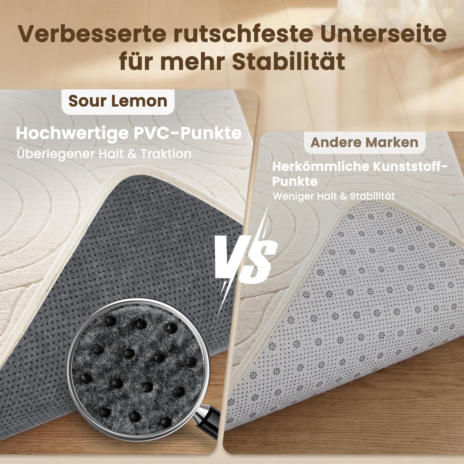 Sour Lemon Teppiche Wohnzimmer Schlafzimmer 160 x 230 cm, 3D Creme Großer Moderner Wellenteppich, Weichem Rutschfester und maschinenwaschbarer Kurzflorteppich für Wohnzimmer Schlafzimmer Dekoration