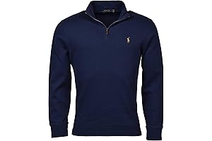 Men's 1/4 Zip French Rib Long Sleeve Pullover