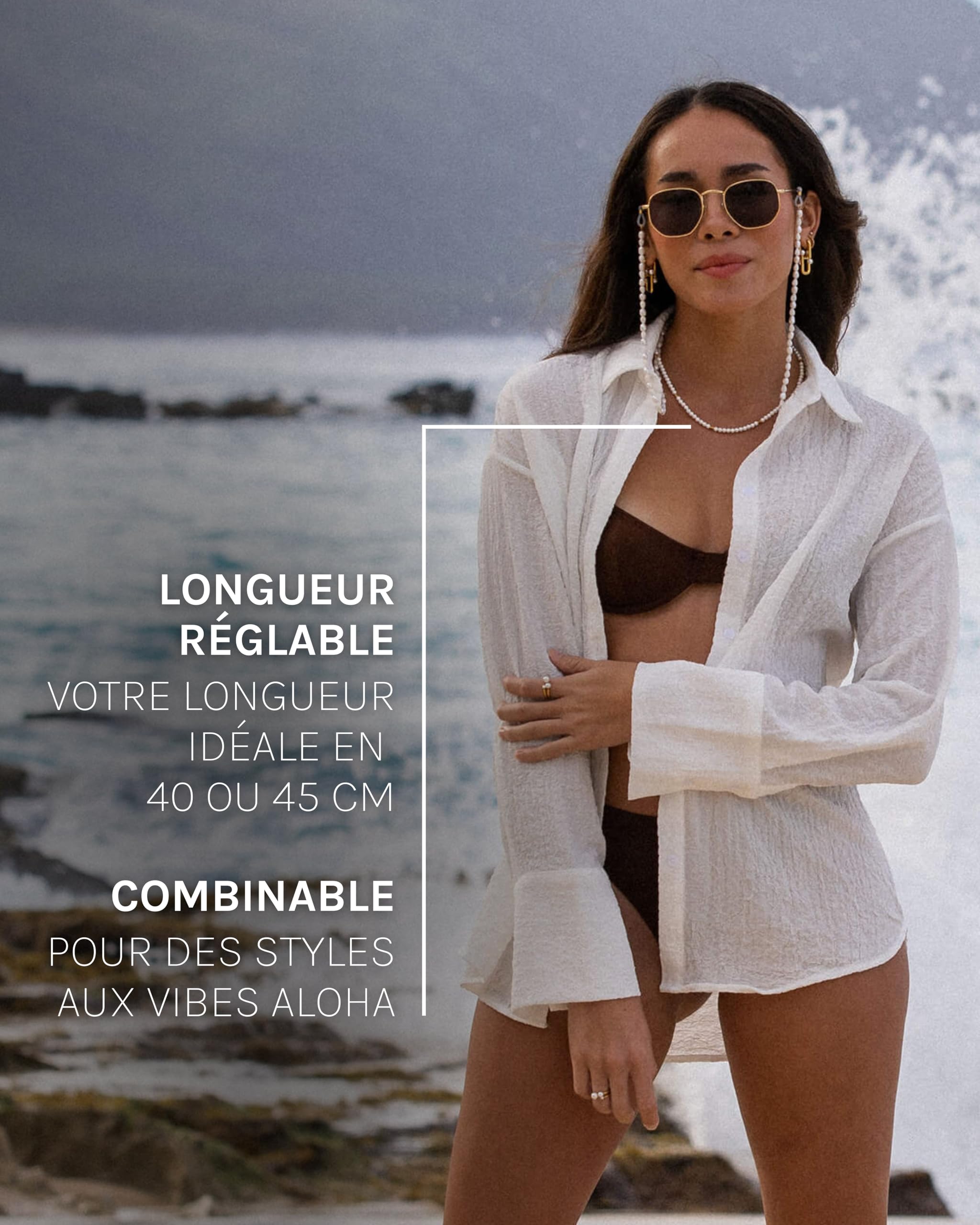 Purelei Finesse Bijou pour Femmes – Collier pour Femmes en Acier Inoxydable Durable – Résistant à l'Eau – Longueur réglable 40-45 cm – Collier pour votre style