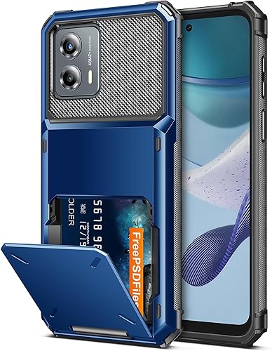Miniatura 8 de COOYA Funda para Moto G Play 2023 con 5 tarjeteros para tarjetas de crédito, ranura para identificación, funda con tapa para G Play 2023, bolsillo