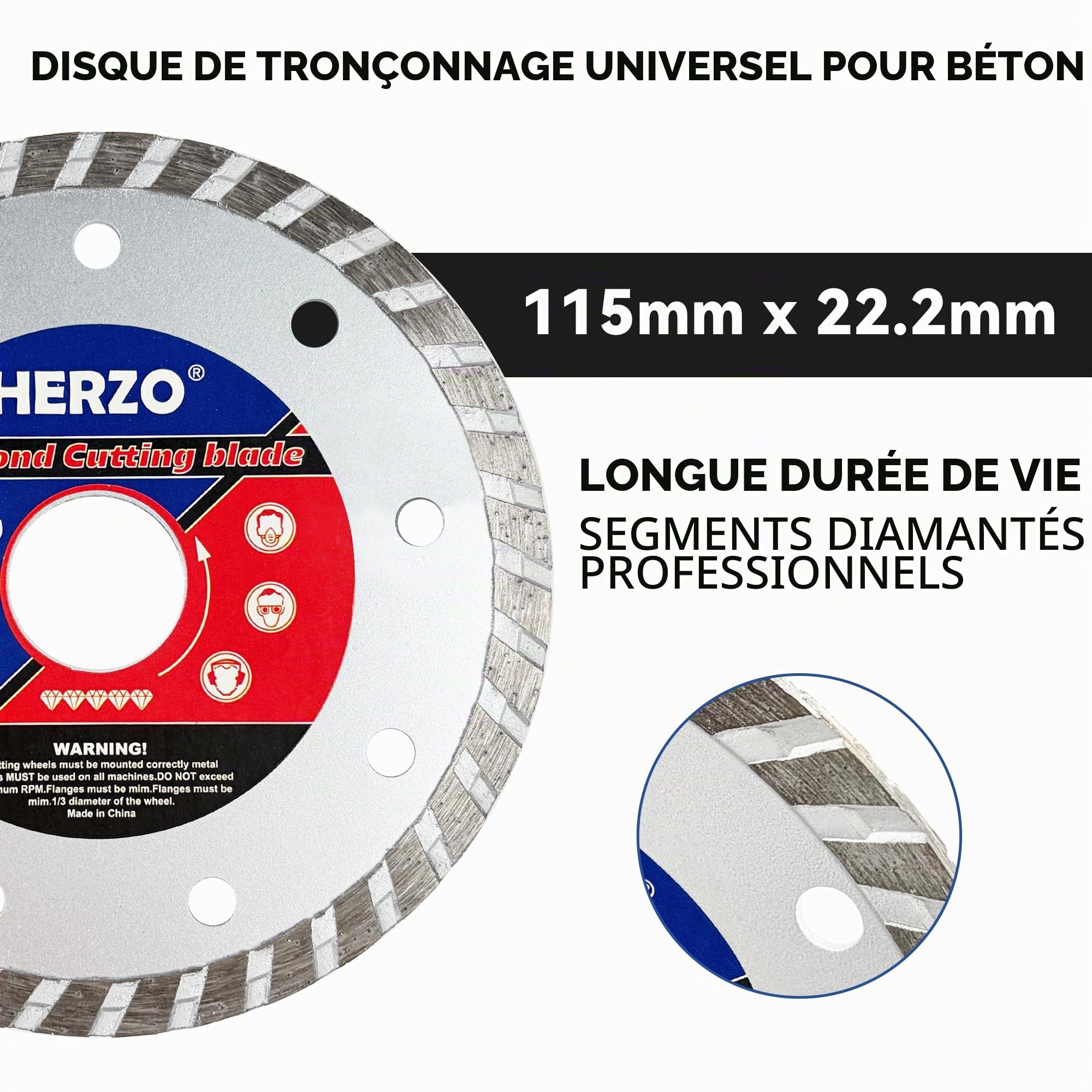 HERZO Capot de protection Avec Meuleuse Angulaire 115mm/125 mm rail de guidage