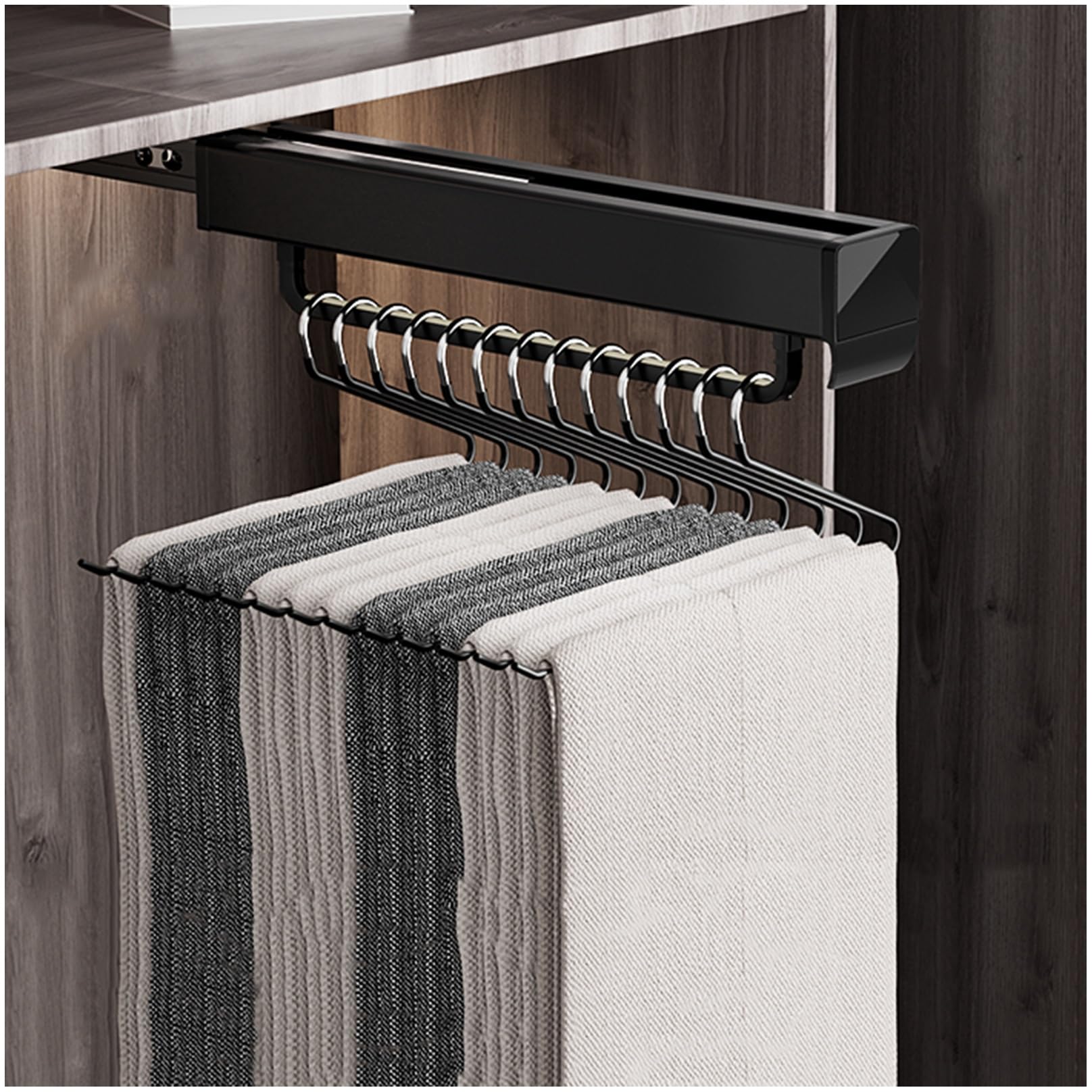 Verstellbarer Kleiderschrank Teleskopstange, Hosenbügel, 525mm